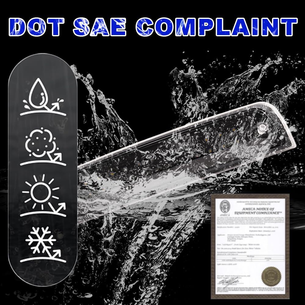 Pit66 Led 3Rd Brake Light, Compatible With 09-17 Dodge Ram 1500/10-17 Dodge Ram 2500 3500 Third Brake Stop Lamp Light Clear Lens