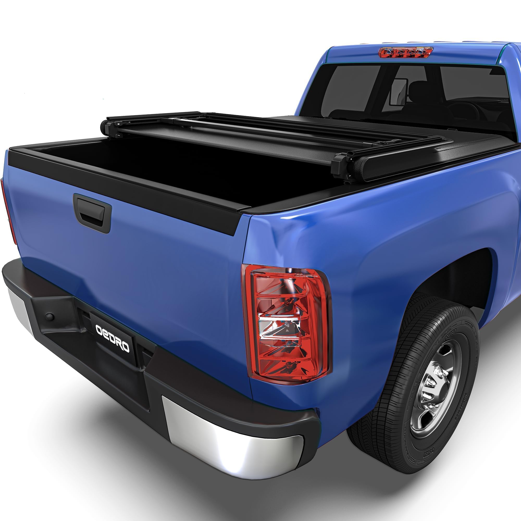 OEDRO Upgraded Soft Tri-fold Truck Bed Tonneau Cover Fits for Chevy Silverado 1500 & GMC Sierra 1500 2007-2013 with 5.8 Feet Bed