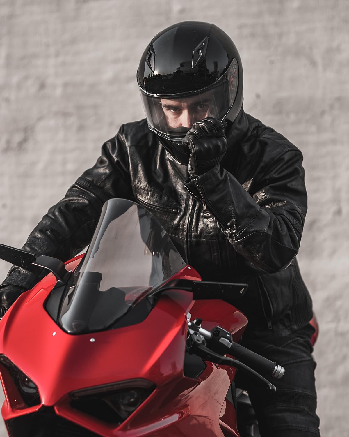 Ilm Full Face Motorcycle Street Bike Helmet With Removable Winter Neck Scarf + 2 Visors Dot Model-Jk313 (Xl, Gloss Black)