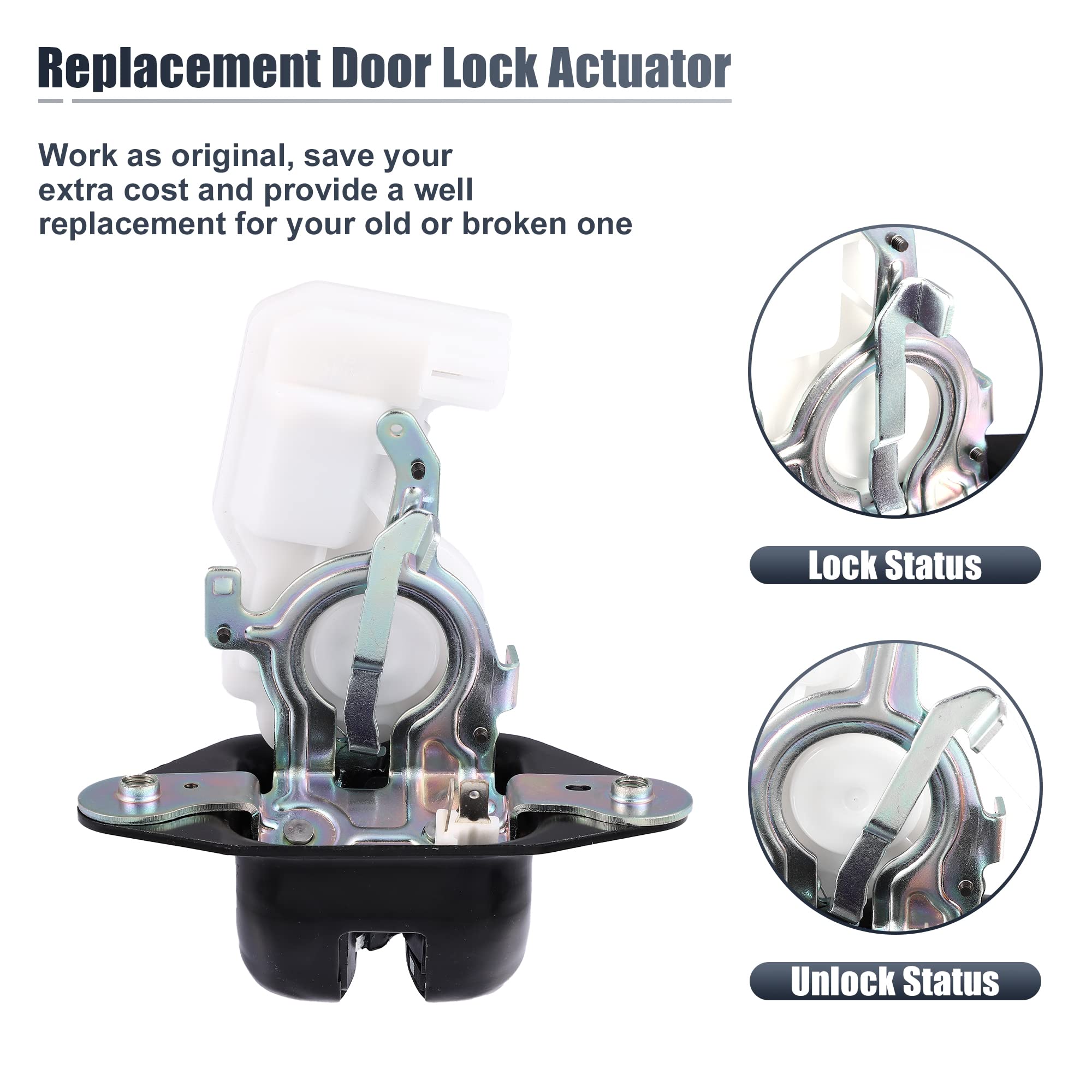 X AUTOHAUX Trunk Lock Actuator Rear Tailgate Latch Actuator for Honda CR-V CRV 2007-2011 for Honda Pilot 2009-2011 74800-SMG-G01