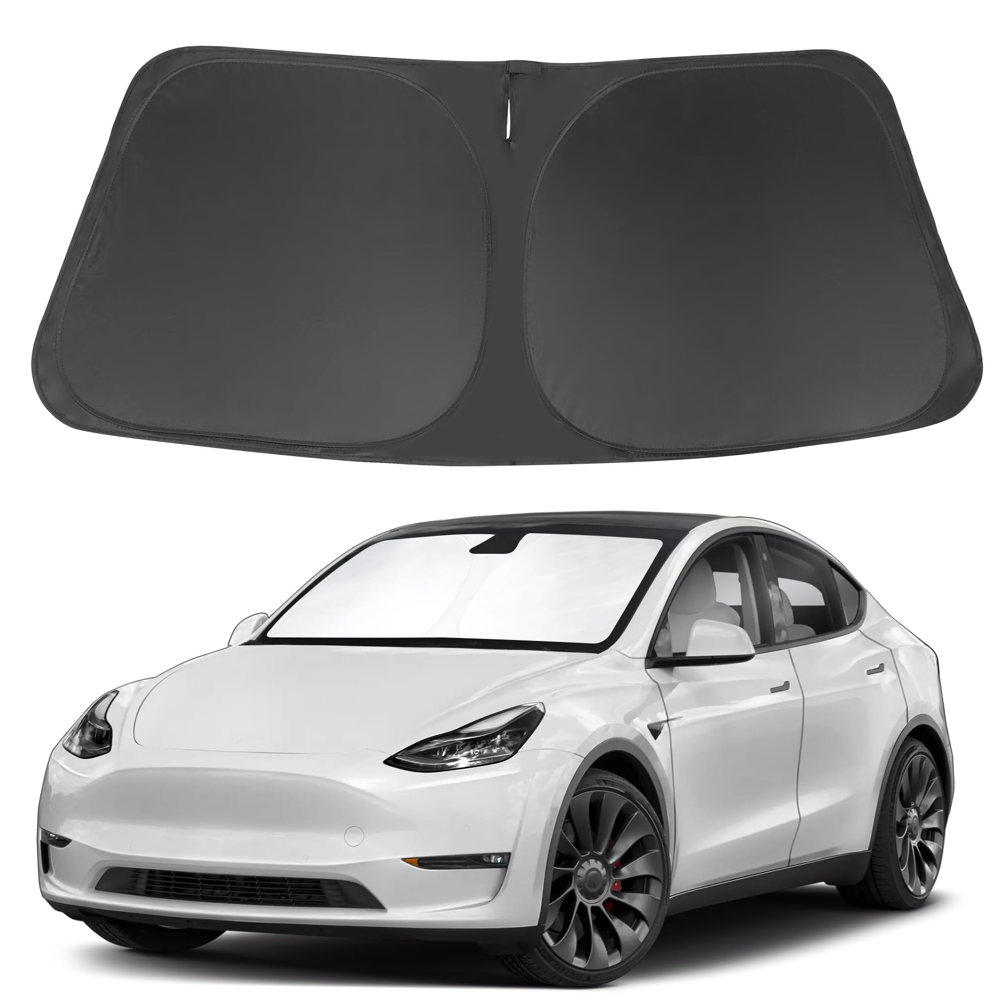 Windshield Sun Shade Custom Fit For 2016-2024 2025 Tesla Model Y Model 3 Accessories Foldable Front Window Sunshade Shield Block