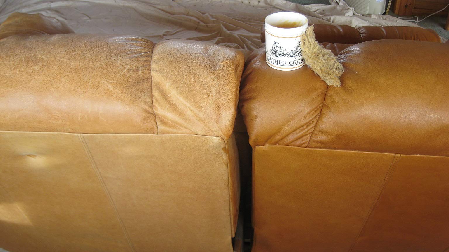 Skidmore's Original Leather Cream - 100% Natural Water Repellent Cleaner & Conditioner for Saddle, Boots, Jacket - Tan, 6 Oz