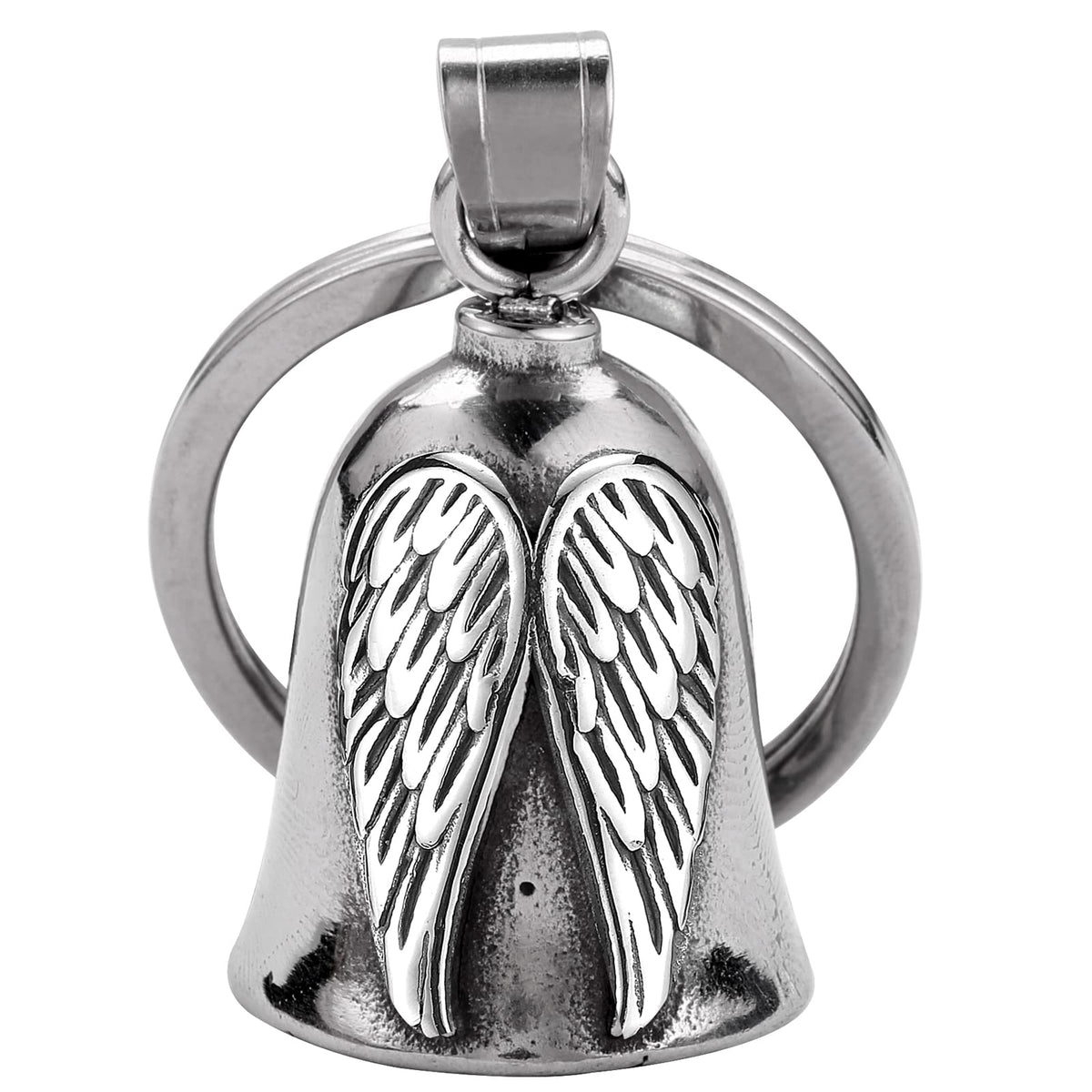 Motorcycle Bell - Motorcycle Bell Hanger,Biker Bells Protect The Rider Motorcycle Accessories (Silver)