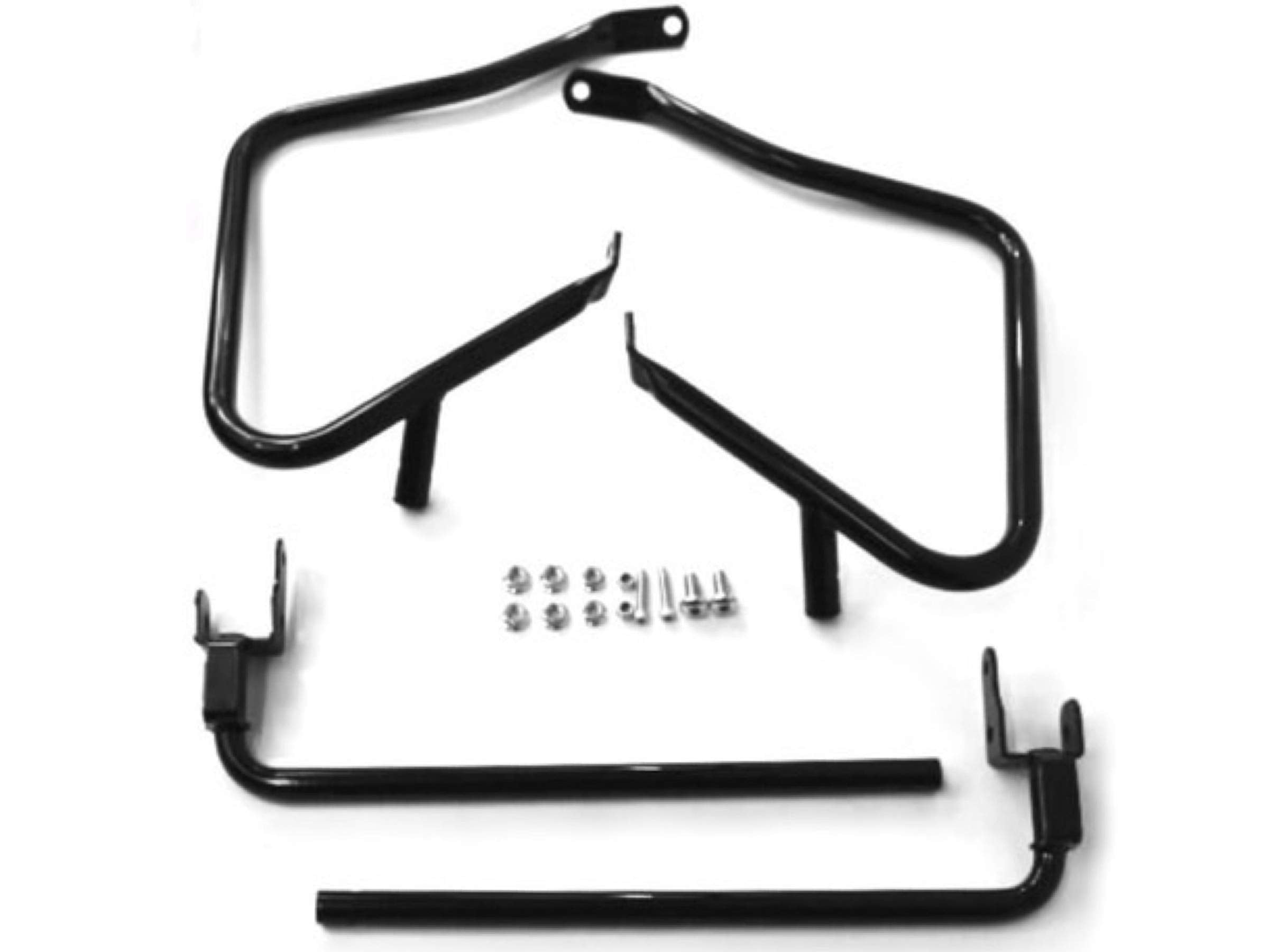 Gloss Black Rear Saddlebag Guards Support Kit Harley Davidson Touring Electra Street Glide Road King Ultra Classic Limited Cvo 2