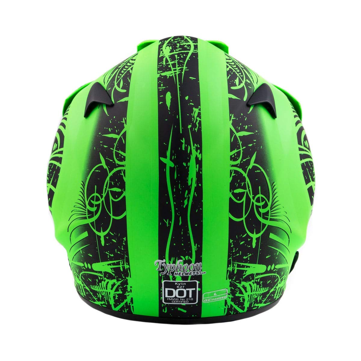 Typhoon Adult Atv Mx Helmet Goggles Gloves Gear Combo Matte Green W/ Green ( Xxl )