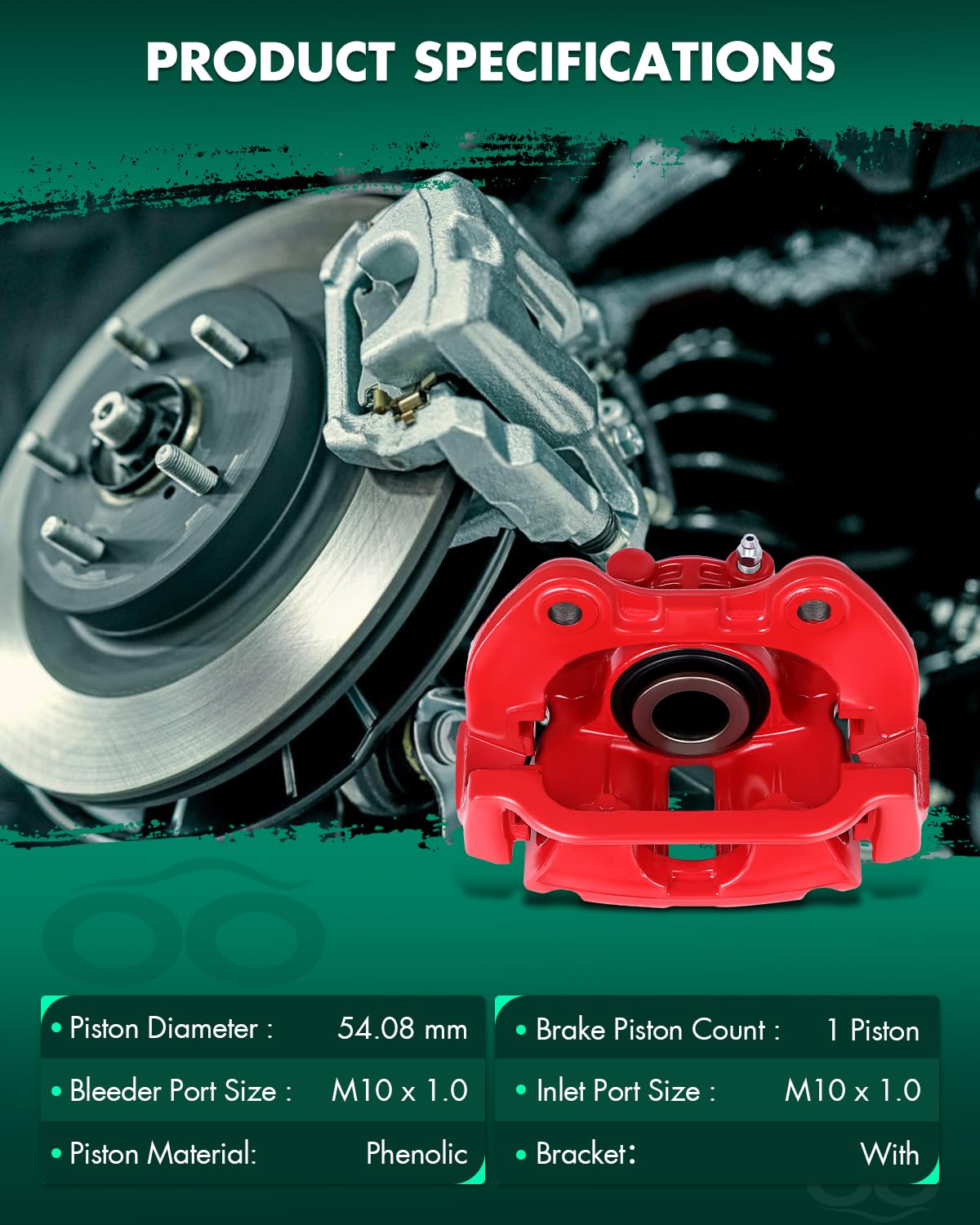 Scitoo 18-B4726 18-B4727 Rear Left & Right Disc Brake Calipers Assembly W/Bracket For Cadillac For Deville,For Chevy For Astro/F