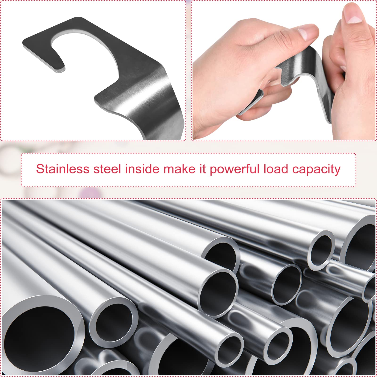 Etre Jeune Headrest Hooks for Car, Car Purse Hook Car Bag Hooks Holder for Hanging Purses and Bags and Coats, 4Pack Black