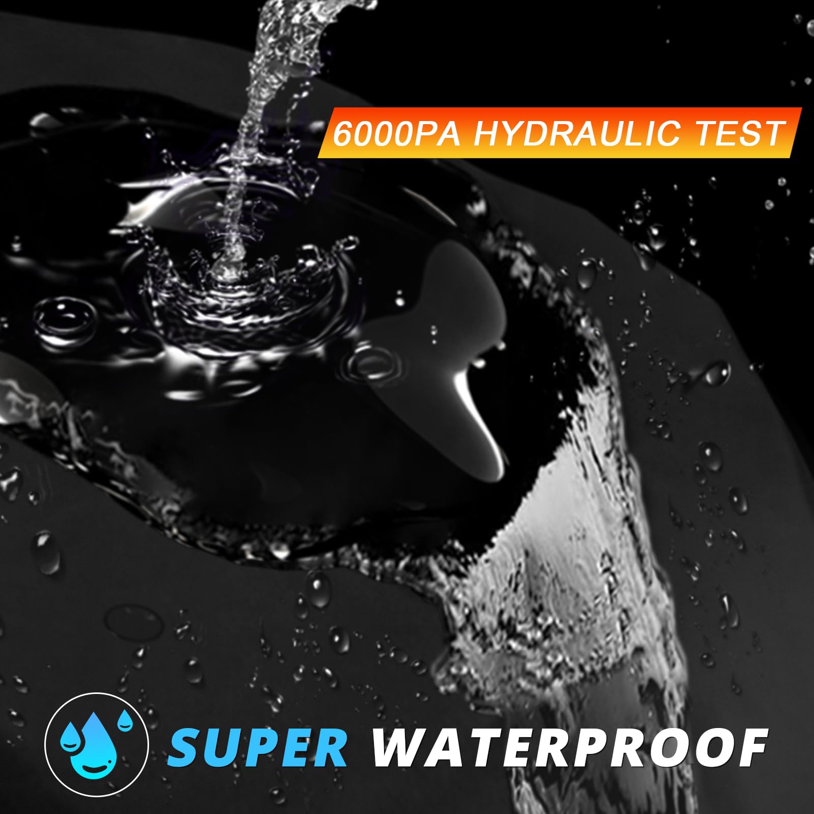 Xyzctem Motorcycle Cover,All Season Black&Orange Waterproof Outdoor Sun Motorcycle Cover,Fits Up To 87'' Motors