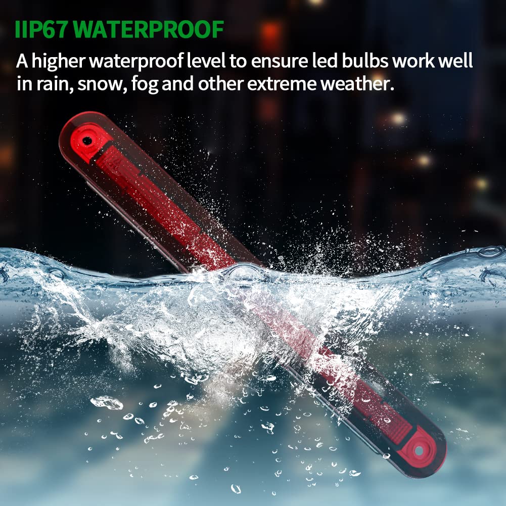 Alpha Rider 2Pcs For Winnebago Navion View Tour Rv Camper 12'' Atc Led Stop Brake Light Replaces 151076-01-000,Water Resistant &