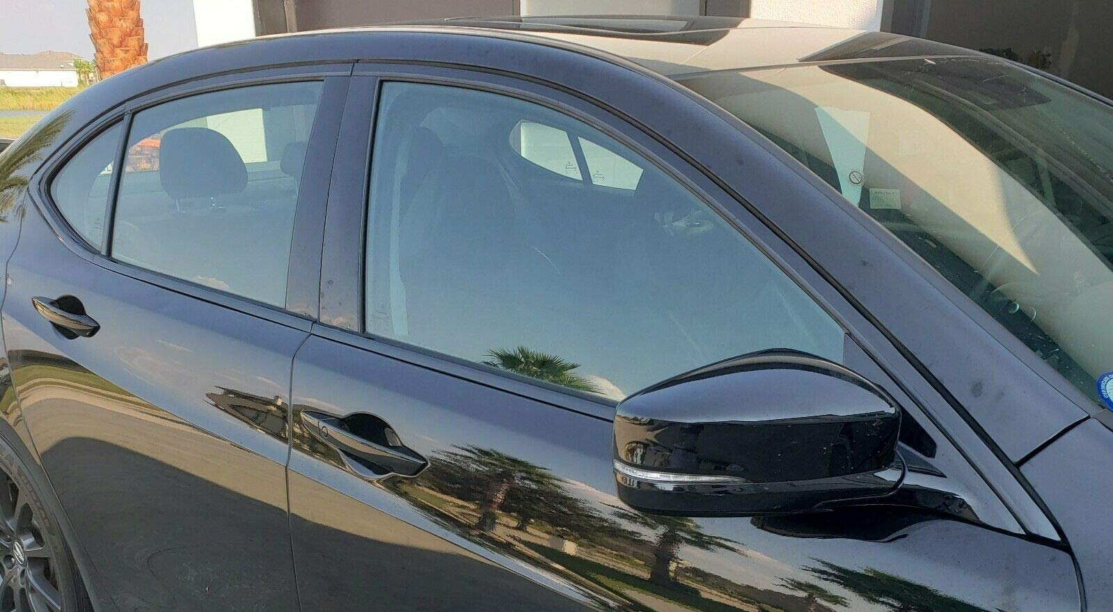 Slickmod Chrome Delete Blackout Vinyl Overlay For 2015-2020 Acura Tlx Window Trim (Gloss Black)