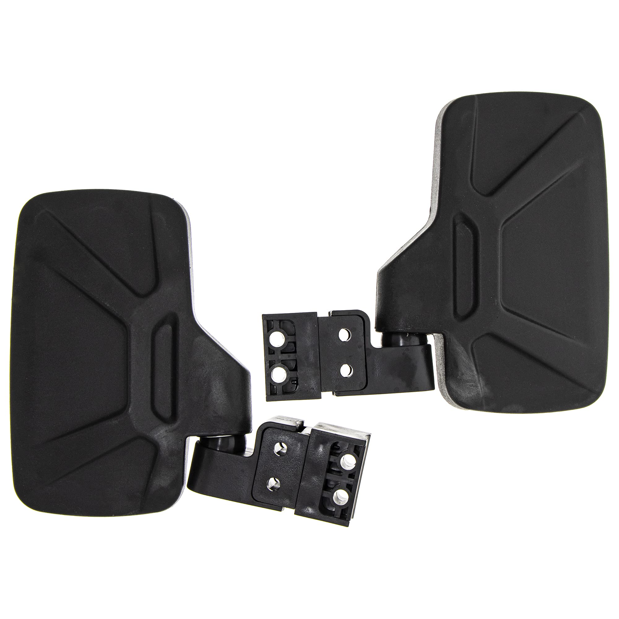 Niche Utv Side View Mirror Set With 1.75' - 2' Roll Bar Cage For Polaris Rzr Kawasaki Teryx Mule Pioneer Yamaha Rhino (Black)