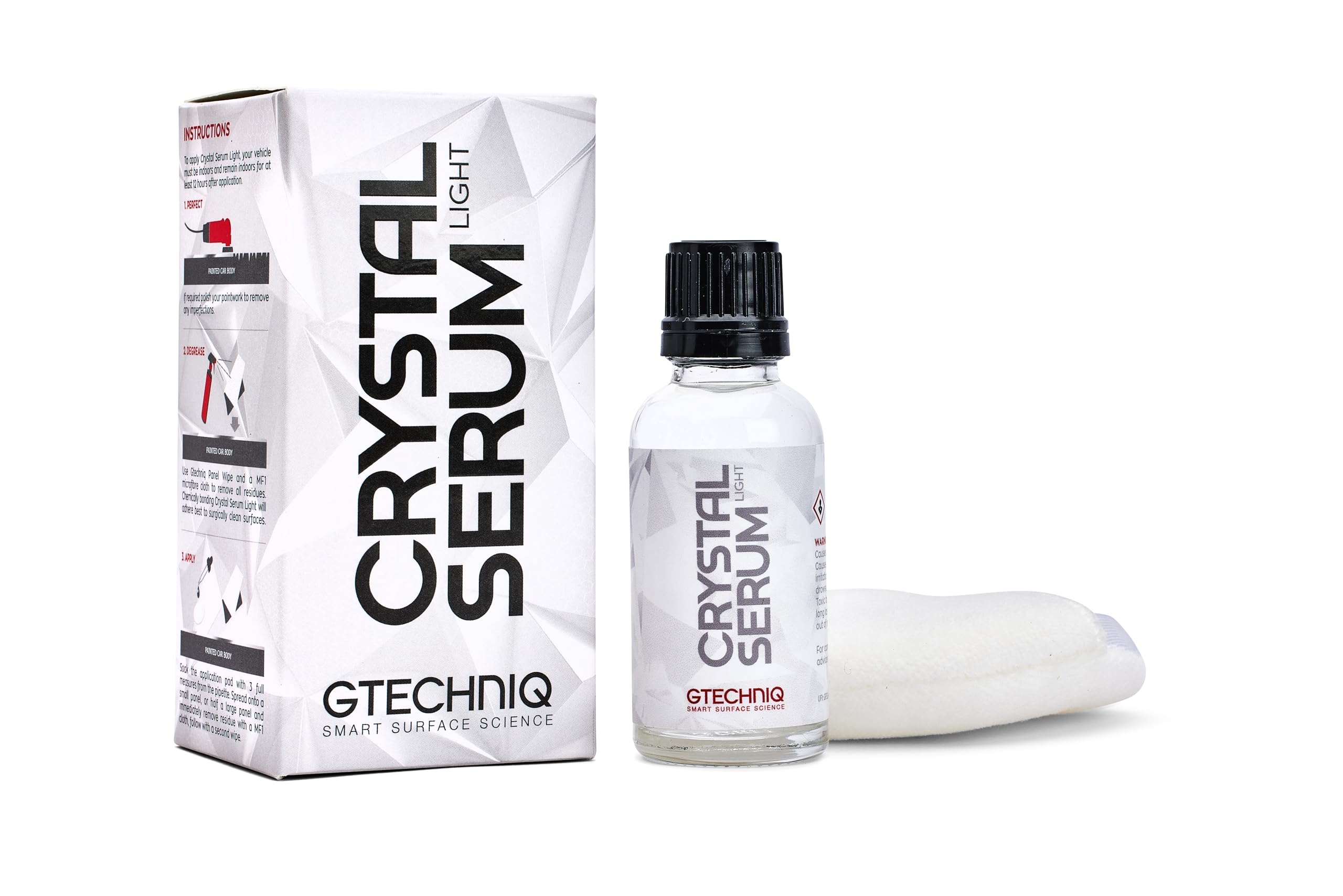 Gtechniq Crystal Serum Light Ceramic Coating For Cars, Protect Car Paintwork, High Shine, Easy To Apply, 30Ml (Sufficient For 1 Small-Med Car)-3-5 Years Durability