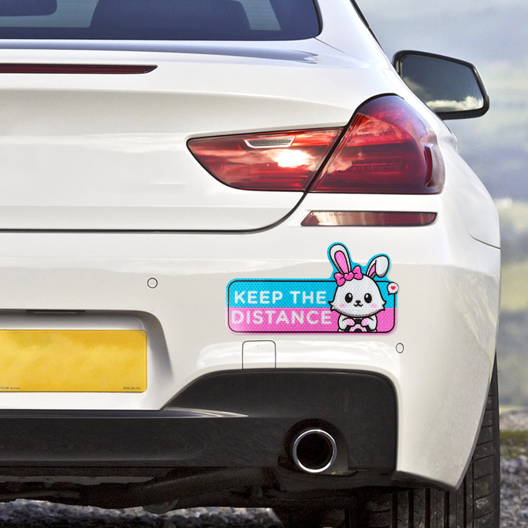 W1Cwey 4Pcs Cartoon Rabbit Student Driver Car Magnet, Cute New Driver Sign For Car Cartoon Reflective Student Driver Car Magnet Sticker Gift For Teen Girls Reusable Car Bumper Safety Sign