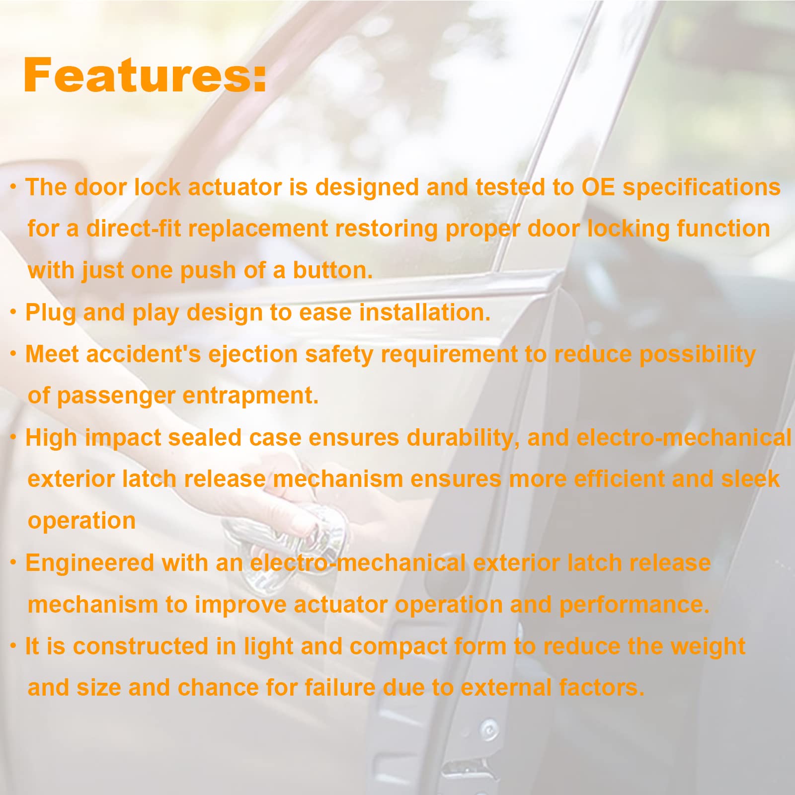 Cheriezing 15110651 Door Lock Actuator - Rear Left Driver Side - Compatible For Select Chevy & Gmc & Cadillac Model - 1999-2007 Silverado Sierra Escalade - W/O Keyless Entry
