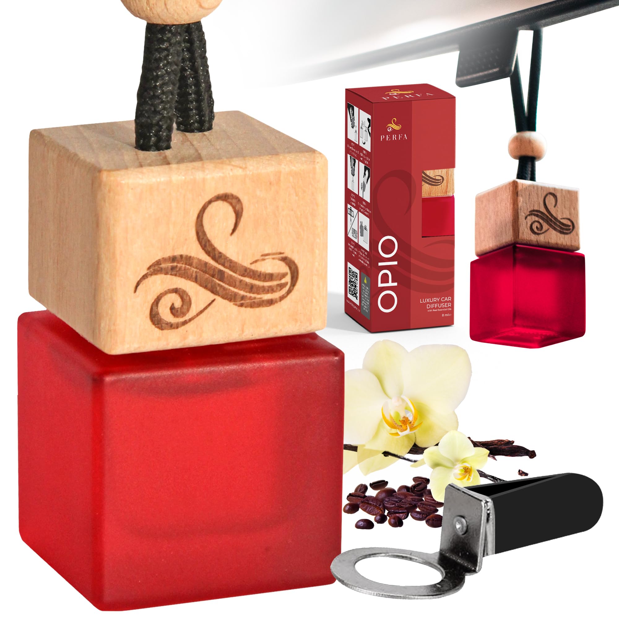 Black Opium Car Air Freshener For Women | Perfume Style Car Scents Air Freshener With Vent Clip | Strong Car Perfume Air Freshen