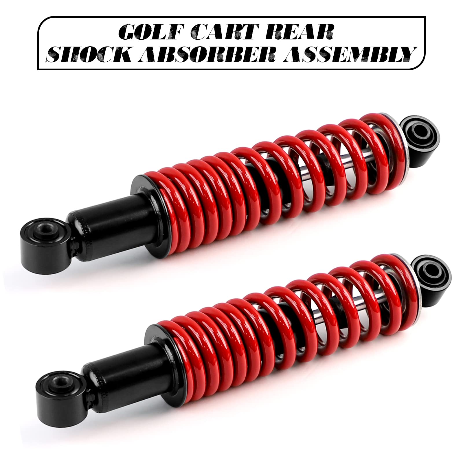 MOSNAI Yamaha Rear Shock Absorber with Red Spring, 14" Steel, Fits G29, G22, G20, G19, G16, G14 Gas & Electric Golf C