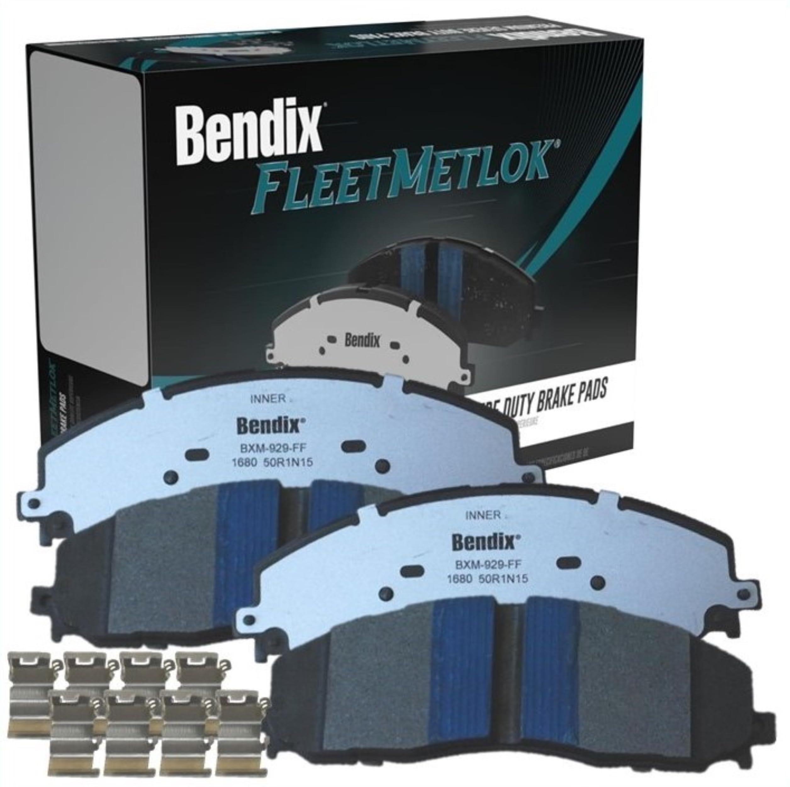 Bendix Fleet Metlok Mkd1680Fm Semi-Metallic Front Brake Pads For Ford F-250 Super Duty 2022-2013, F-250 Super Duty 2024, F-350 2