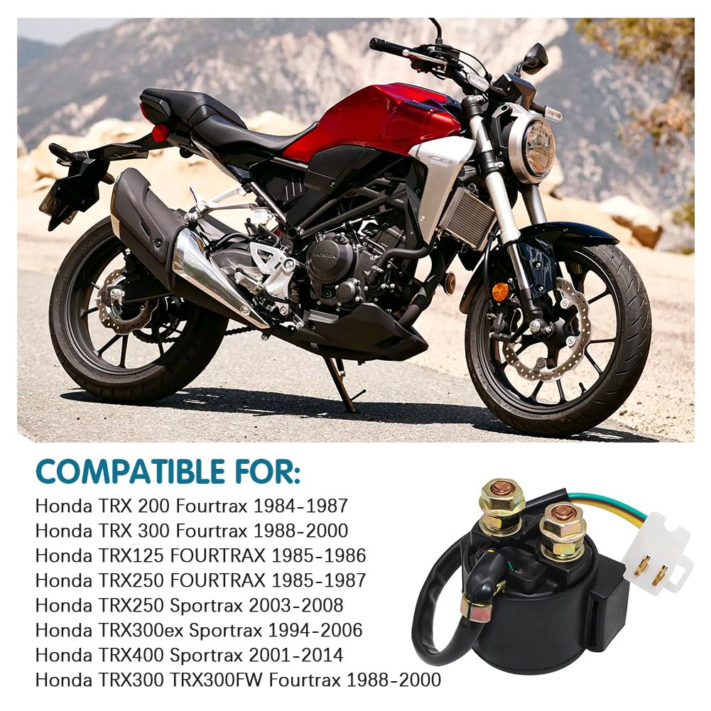 Starter Solenoid Relay For Honda Trx250 Fourtrax 250 1985 1986 1987 / Nx250 1988 1989 1990