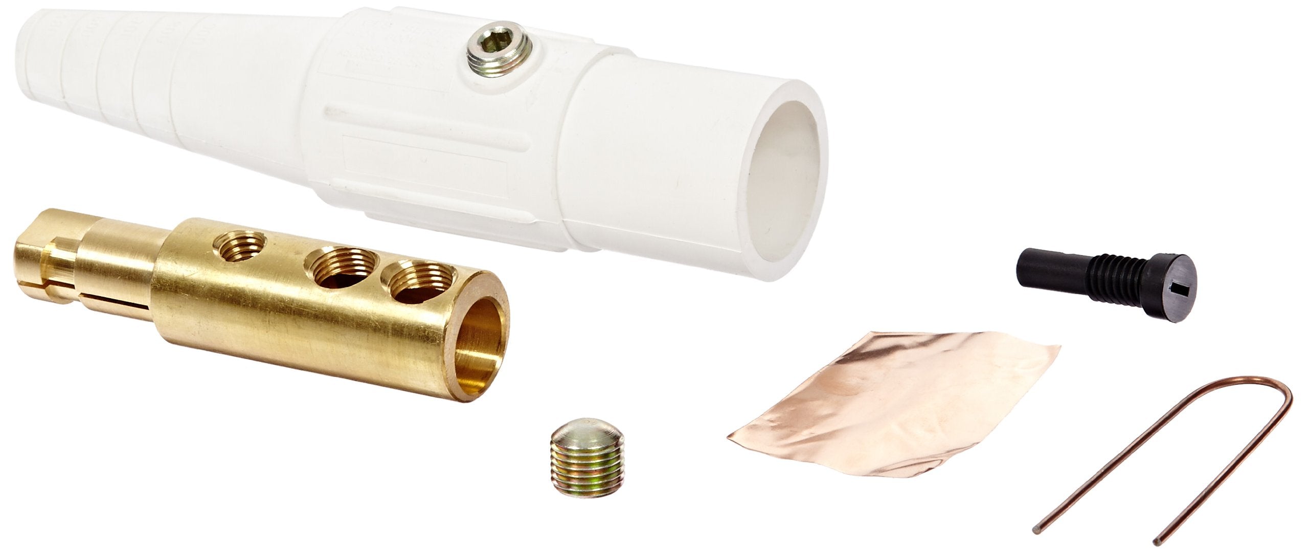 Marinco Cls40Mb-B Cls Cam Type, Series 16 Inline, Single Pin Connector, 400 Amp, 600 Volt, 2/0-4/0 Awg, Male - White (B)