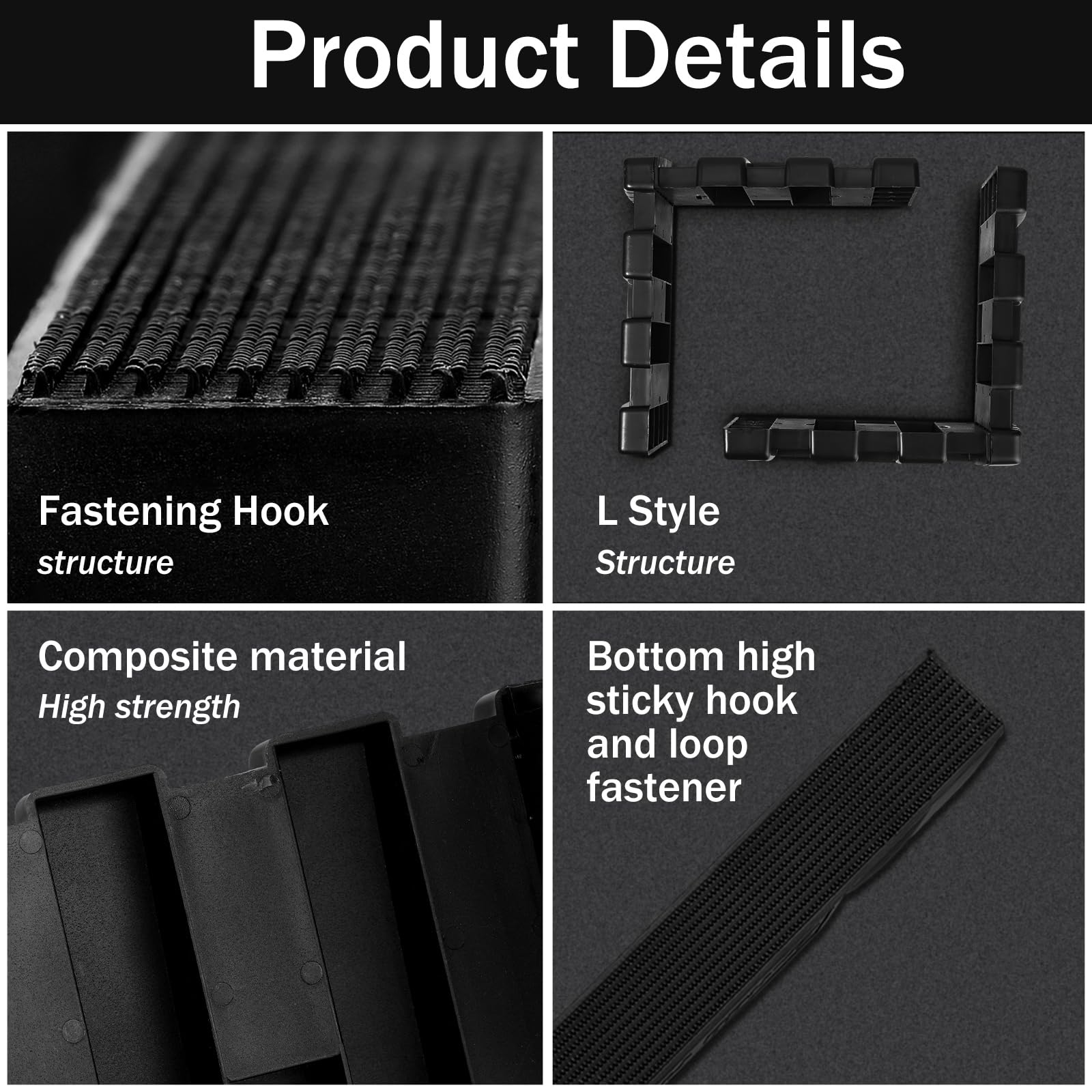 Datanly 4 Sets Car Trunk Organizer Blocks for Back of SUV Multipurpose Car Storage Organizer Blocks Trunk Divider Available to W