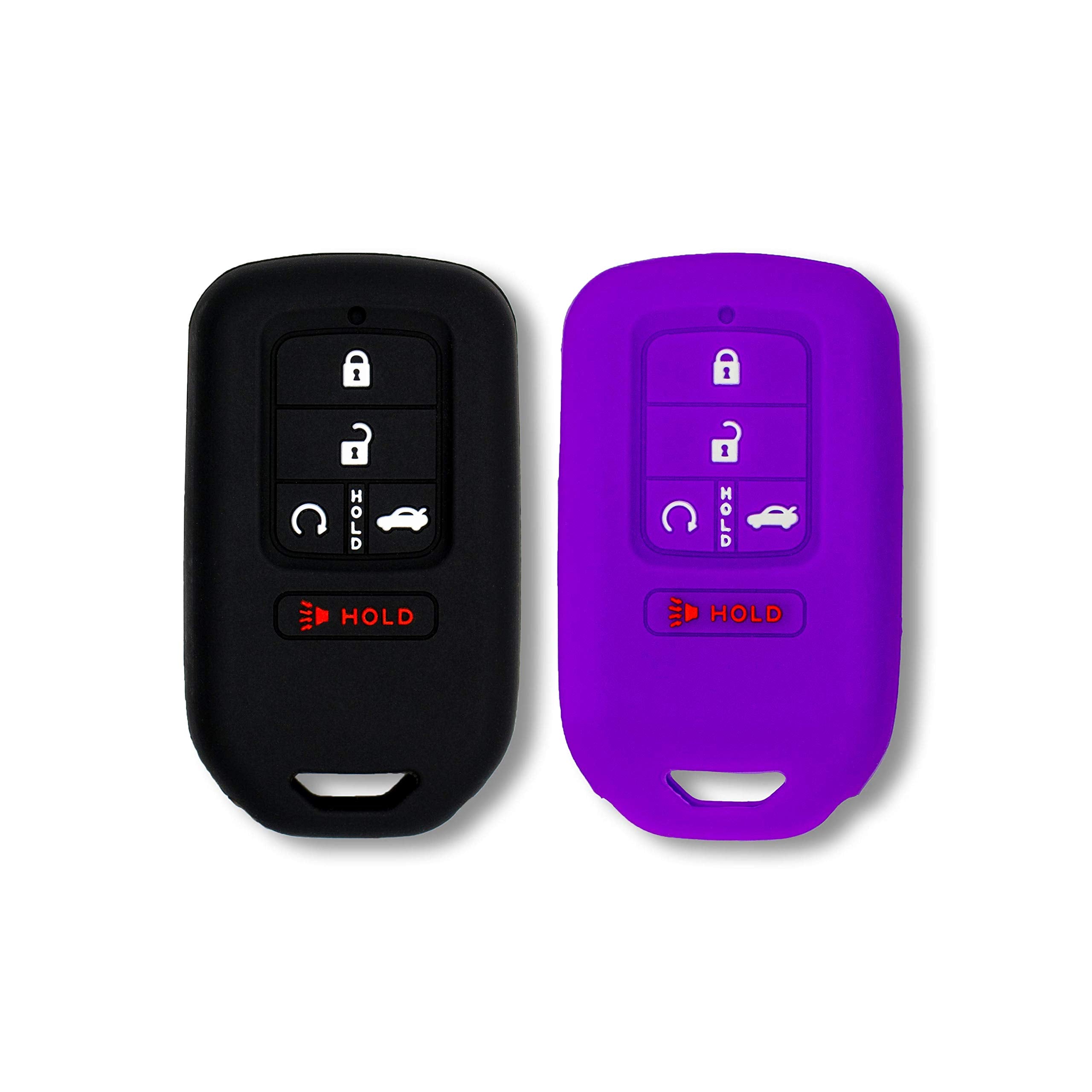 Autobase Silicone Key Fob Cover Compatible With Honda Accord Civic Cr-V Crv Pilot Passport Insight Ex Ex-L Touring | Car Accesso