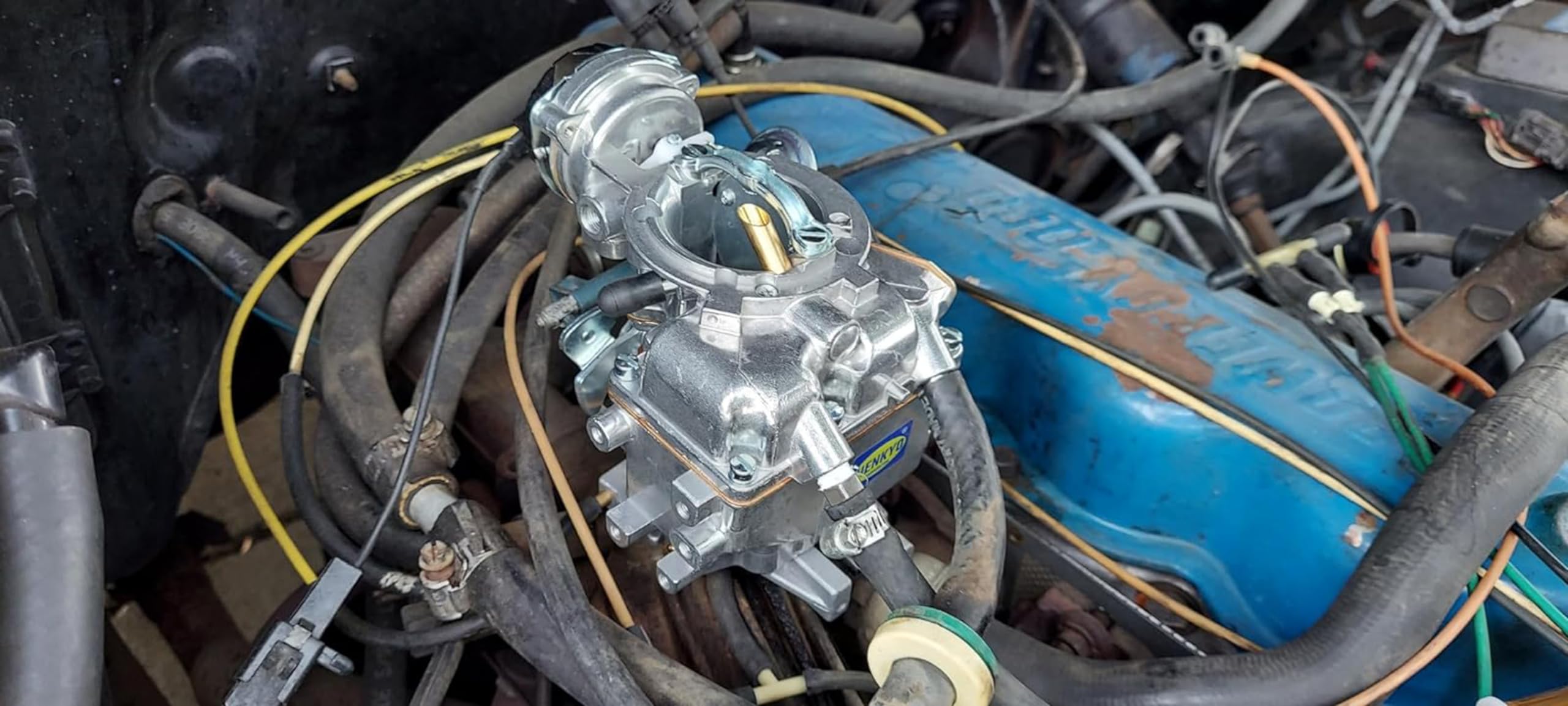 Carter Yfa Type 1 Barrel Carburetor Automatic Vacuum Choke Fits 1965-1985 Ford Bronco Fairmont Granada Econoline F100 F150 F250 F350 E150 E250 E350 4.9L 300 Cu 4.1L 250 3.3L 200Cu Inline 6 Cyl Engines