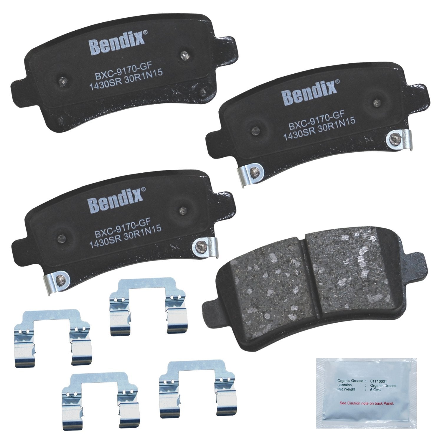Bendix Priority1 Cfc1430Sr Ceramic Rear Brake Pads For Select Models Buick Allure, Lacrosse, Regal, Cadillac Xts, Chevrolet Impa