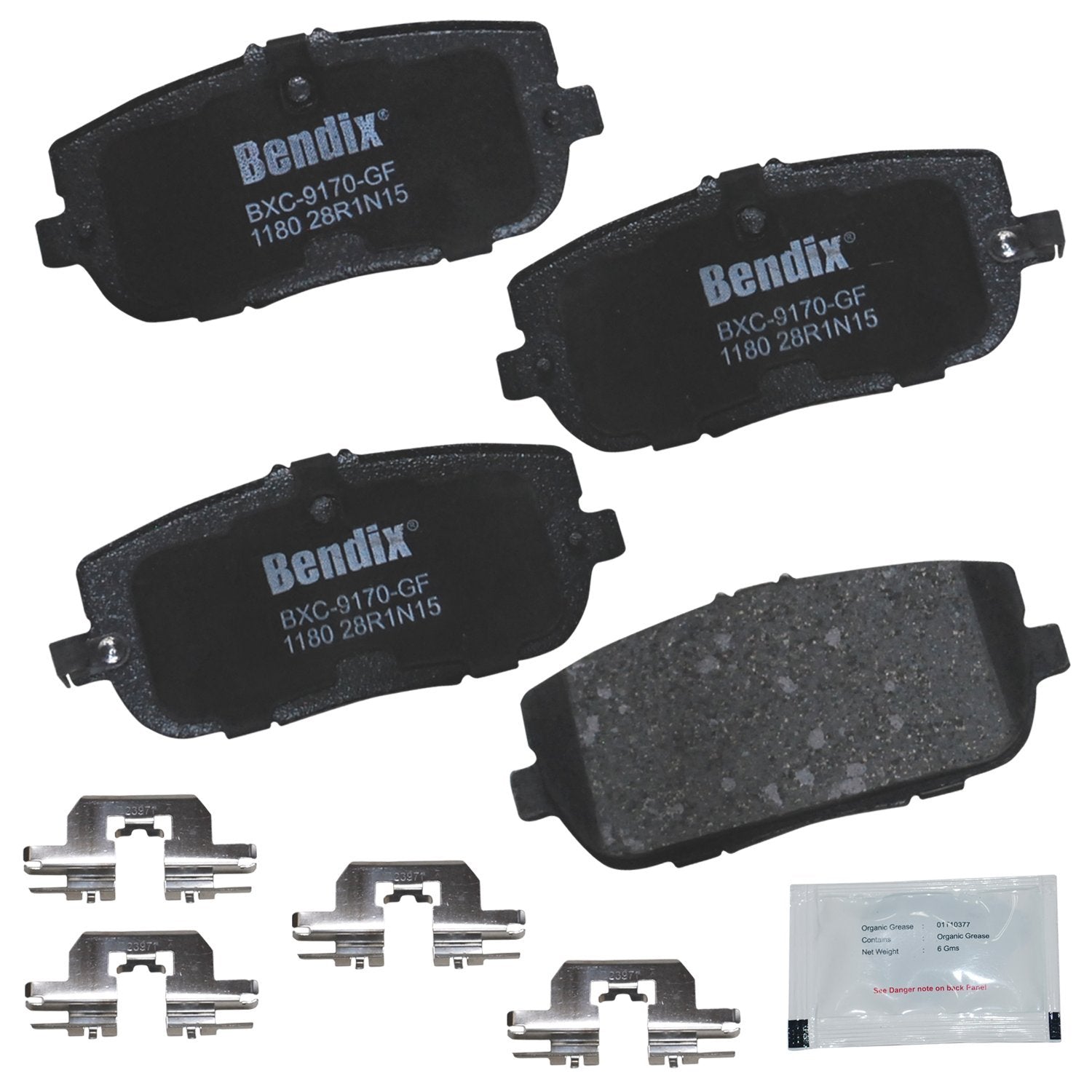 Bendix Priority1 Cfc1180 Ceramic Rear Brake Pads For Fiat 124 Spider 2020-2017, Mazda Mx-5 2020-2006, Mx-5 Miata 2023-2006