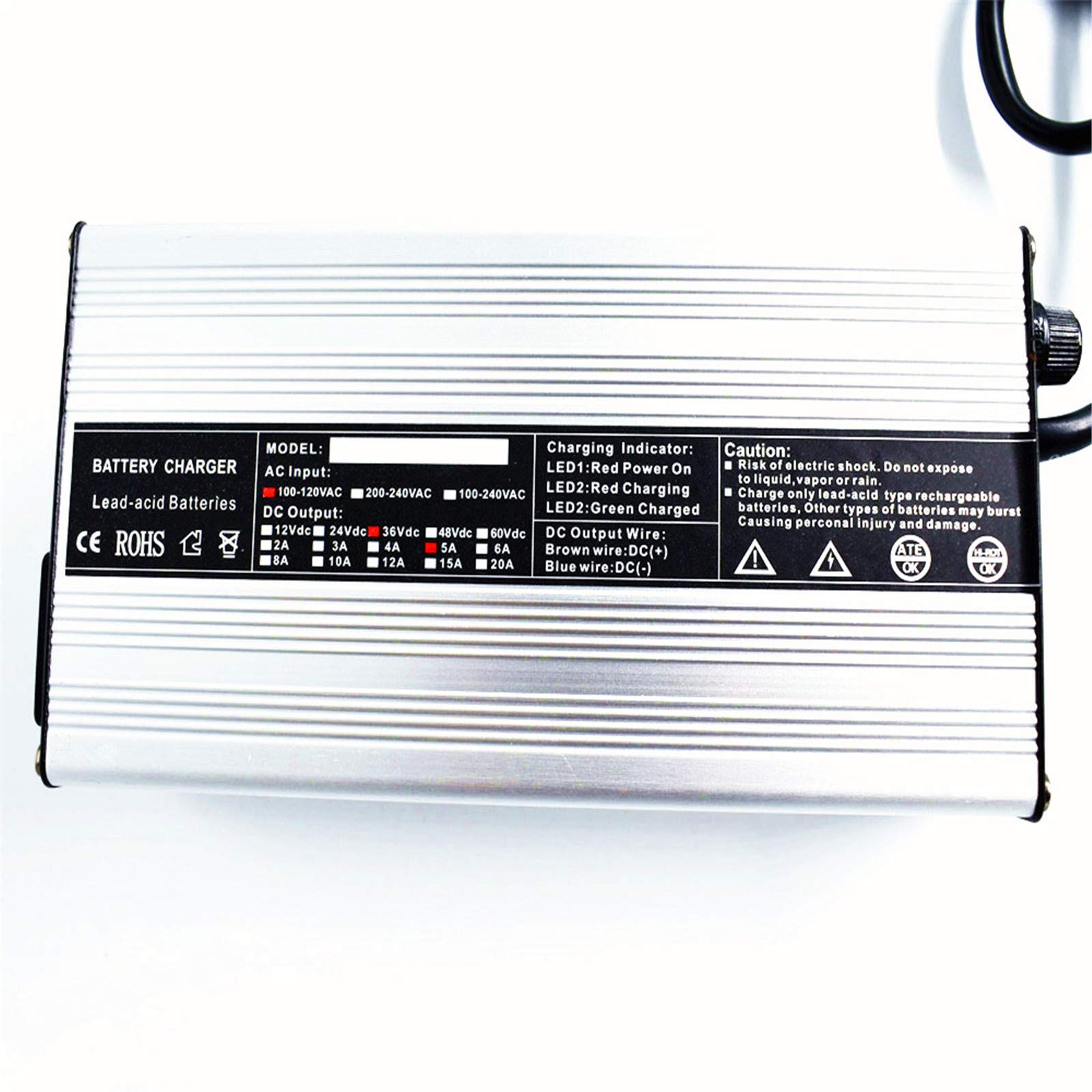 Autoparts 36 Volt 5 Amp Battery Charger Replacement For Ezgo Golf Cart Fully Medalist