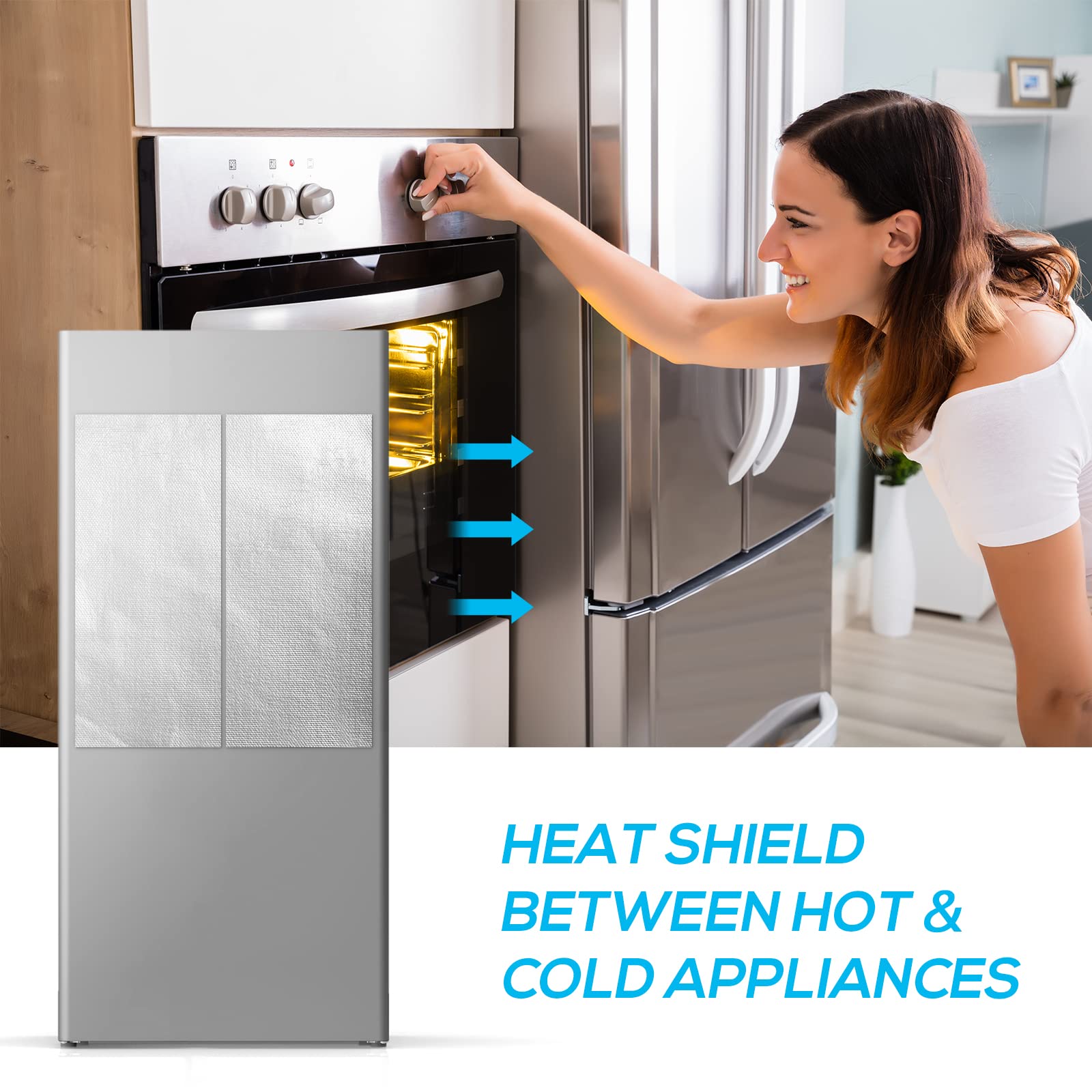 Flasld Aluminized Heat Shield Thermal Barrier Adhesive Backed Heat Blanket 24'' X 40'', Capable Of Reducing Up To 90% Of Radiant