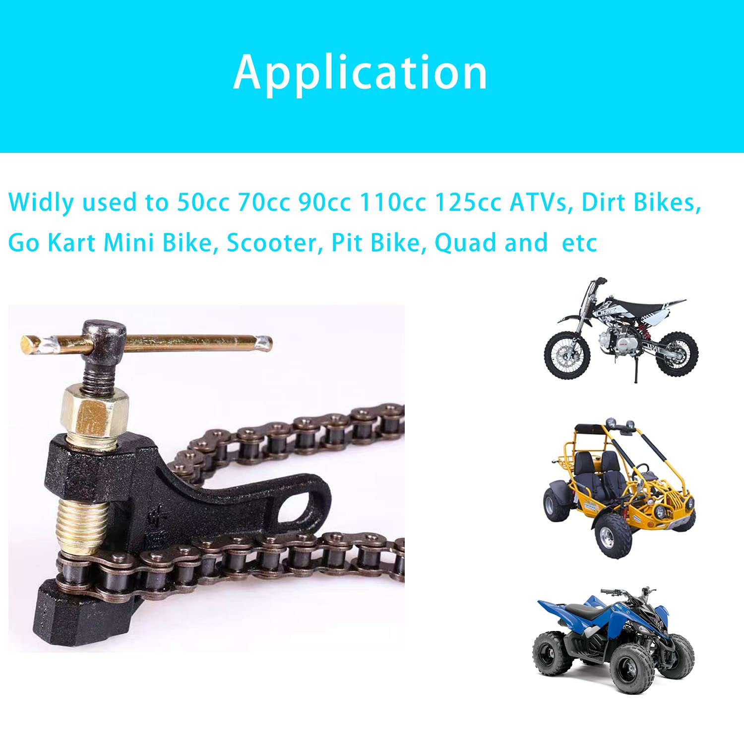 Chain Breaker #420-530 For Dirt Pit Bike Atv Quad Go Kart Scooter Motorcycle Bicycle Chain Break # 420 428 520 525 528 530