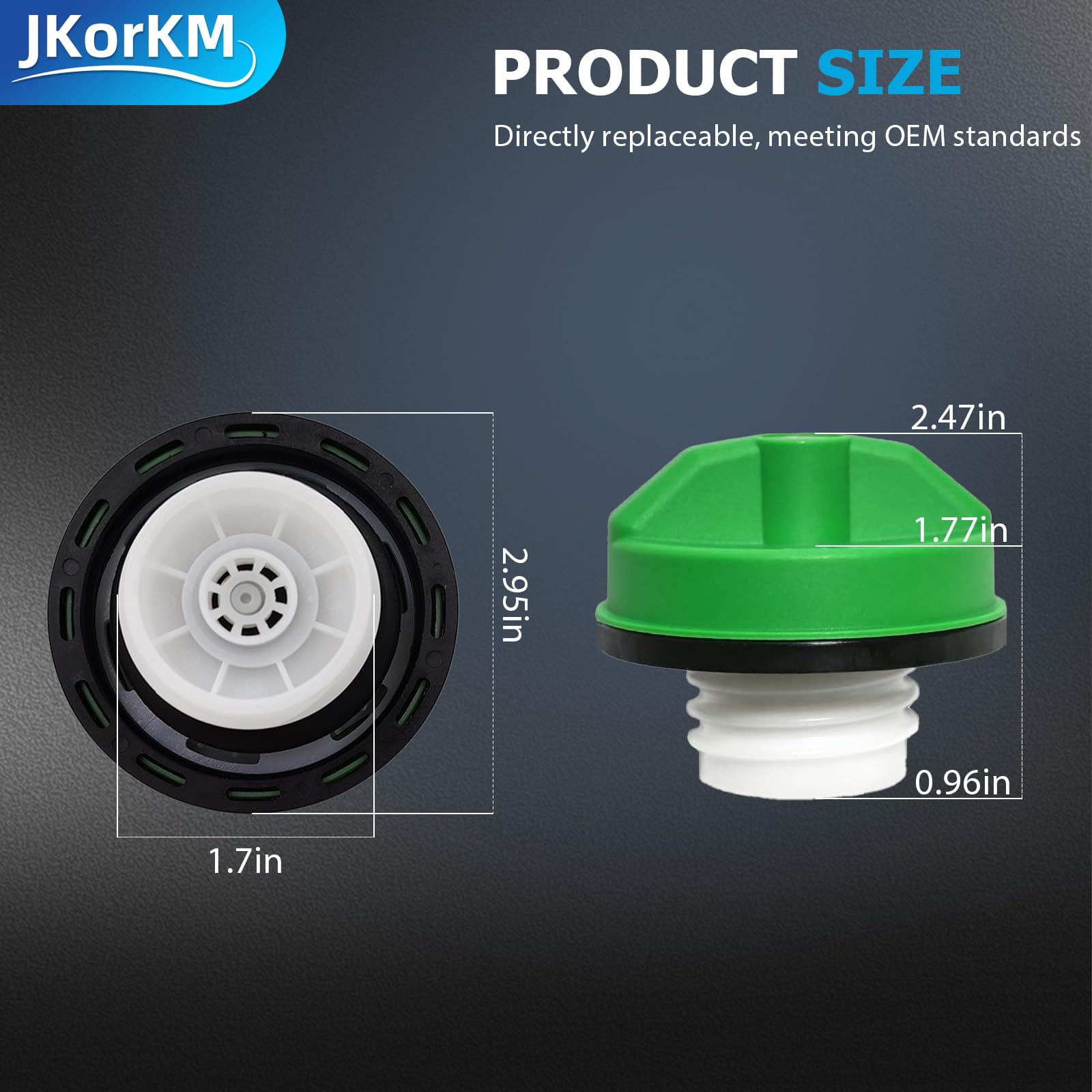 Jkorkm 10591D Locking Fuel Gas Cap, Diesel Truck Fuel Tank Cap Fit For Chevy Silverado Express C3500 K3500, Dodge Ram 3500 W350