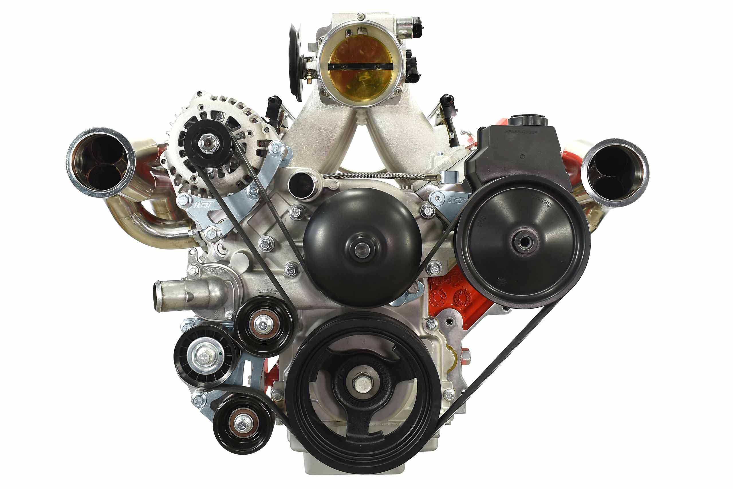 ICT Billet LS Turbo Alternator and Power Steering Bracket Kit for LS1 LS3 water pump Made in USA Aluminum Compatible with GM Che