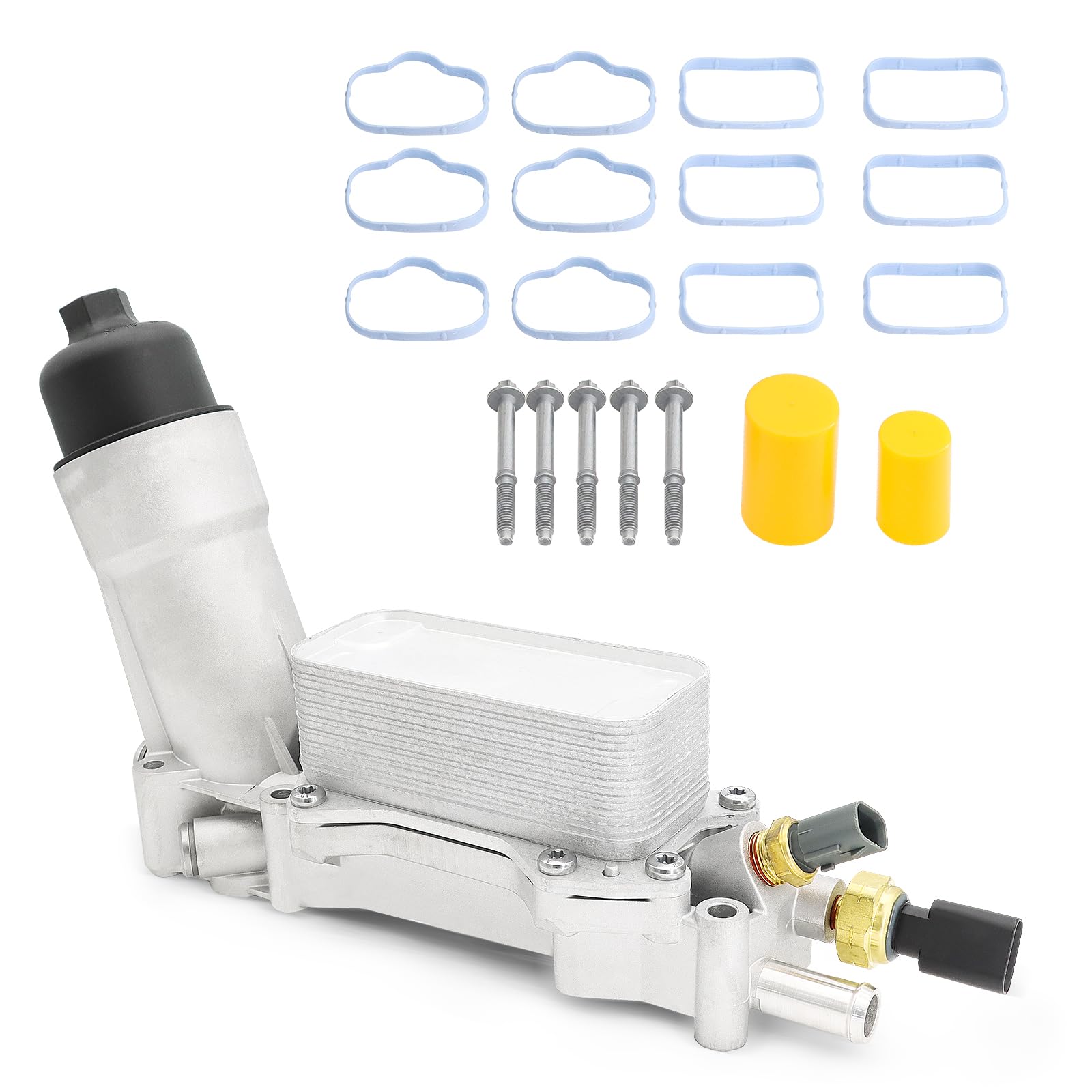 926-876 Aluminum Engine Oil Cooler Oil Filter Housing Adapter For Dodge Avenger Challenger Charger Durango Grand Caravan Journey, Jeep Grand Cherokee Wrangler, Chrysler 200 300 Town Country, Ram 3.6L