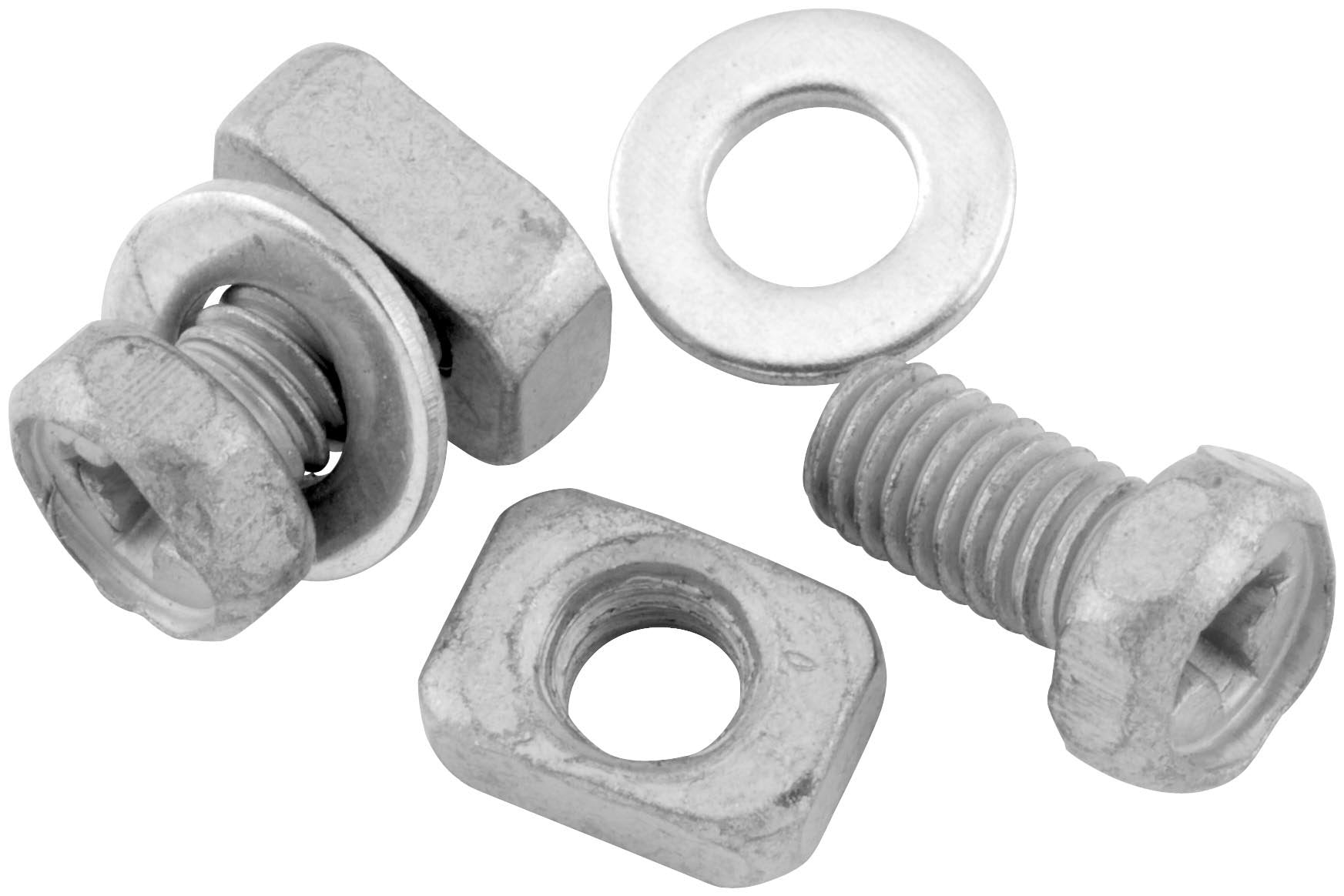 Bikemaster Battery Bolt 6X12Mm Bolt/Rectangle Nut (2 Sets) B-06
