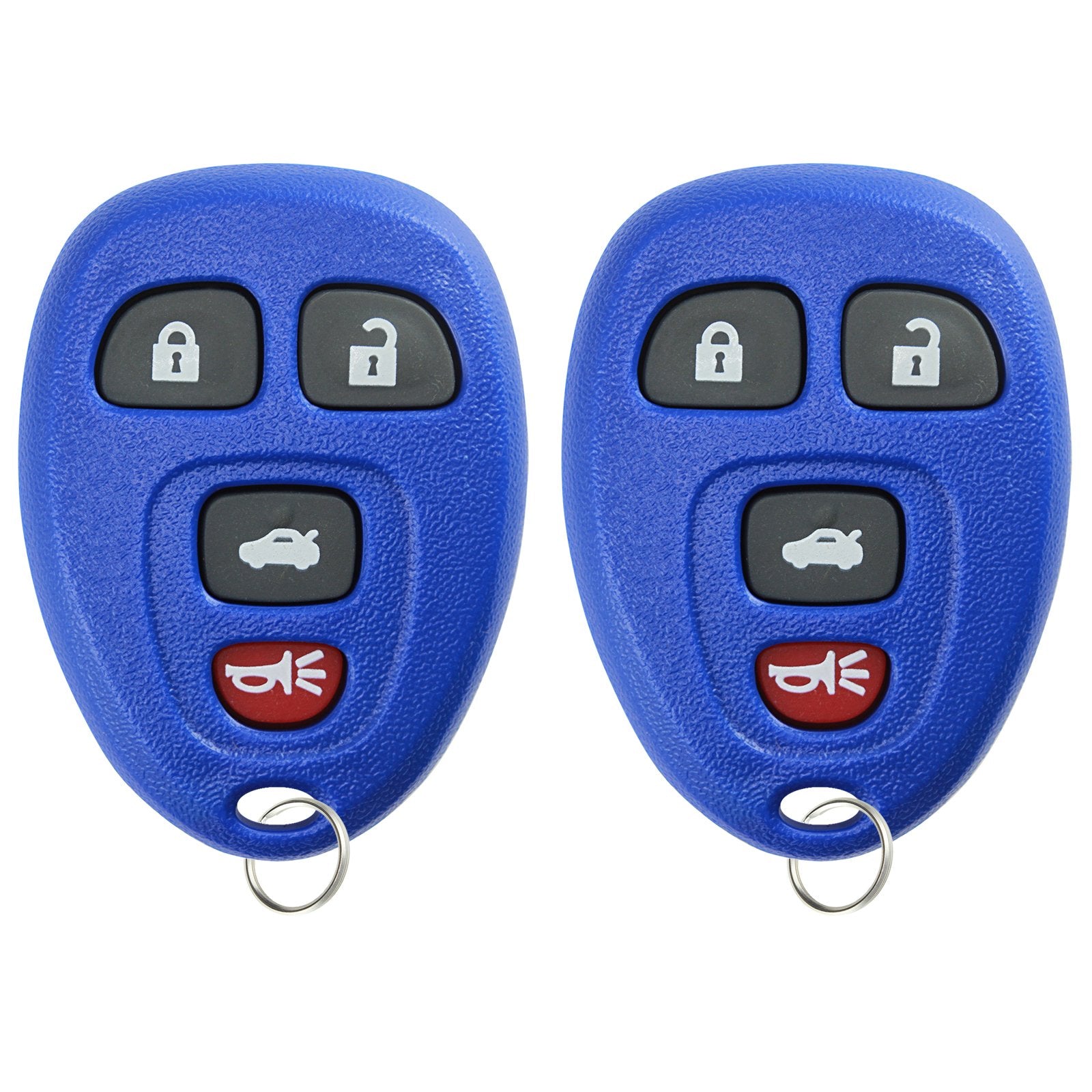 Keylessoption Keyless Entry Remote Control Car Key Fob Replacement For 15252034 -Blue (Pack Of 2)