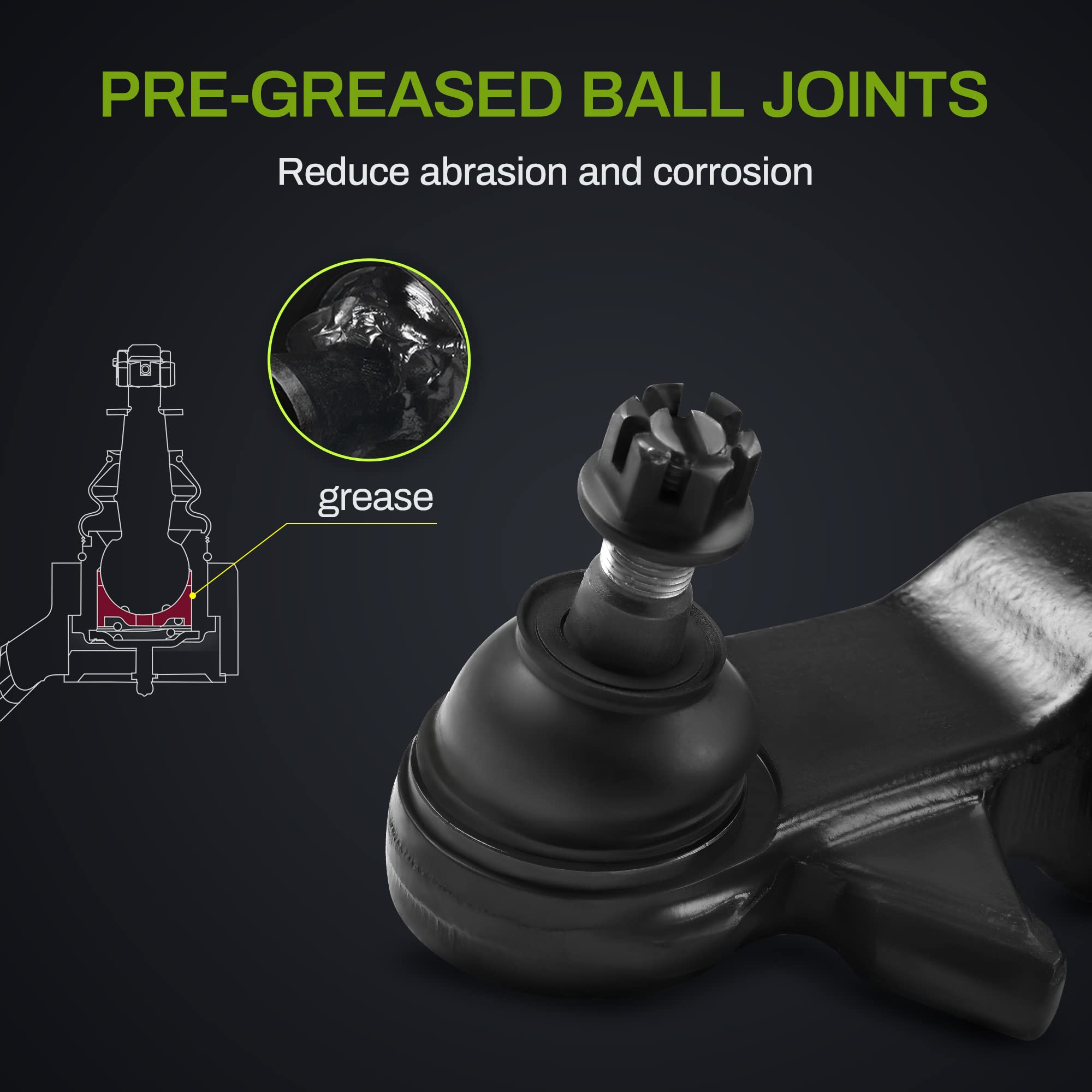 Autosaver88 -Front Lower Control Arm And Bracket Compatile With 2004-2007 Chevy Trailblazer, Gmc Envoy, Isuzu Ascender, Saab 9-7