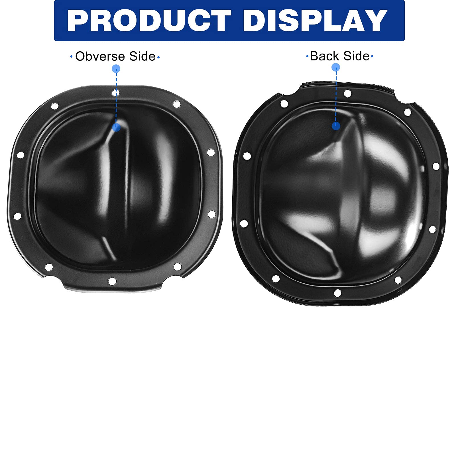 YHTAUTO Rear Differential Cover & Gasket Set for Ford F-150, Explorer, Ranger, Expedition, E-Series, Mercury - 10 Bolt, 8.8 Ring Gear