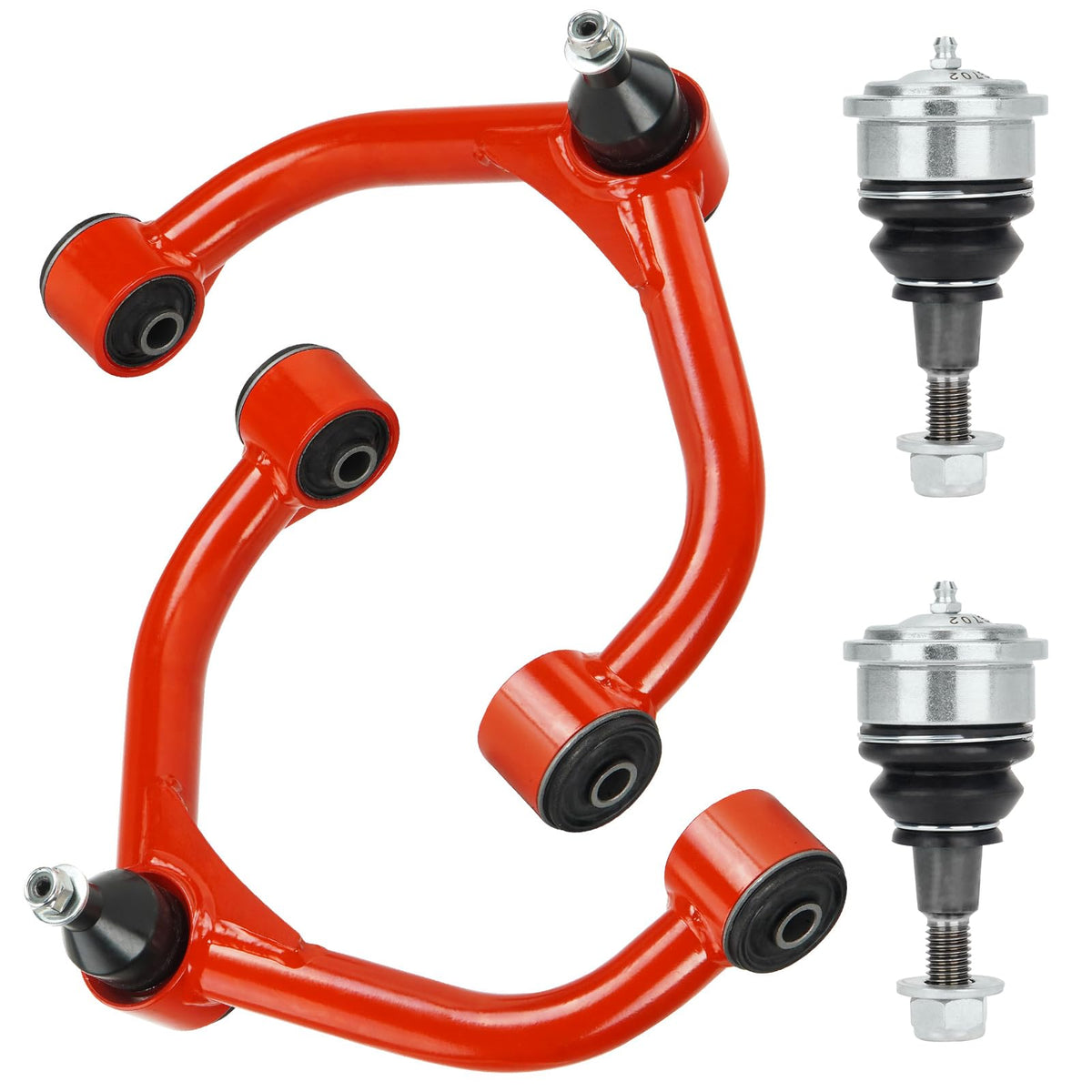 Front Upper Control Arms w/Ball Joints Lift 2-4 for Chevy Silverado GMC Sierra 2500HD 3500HD 2011-2019, (ONLY fit 8 LUG), Adju