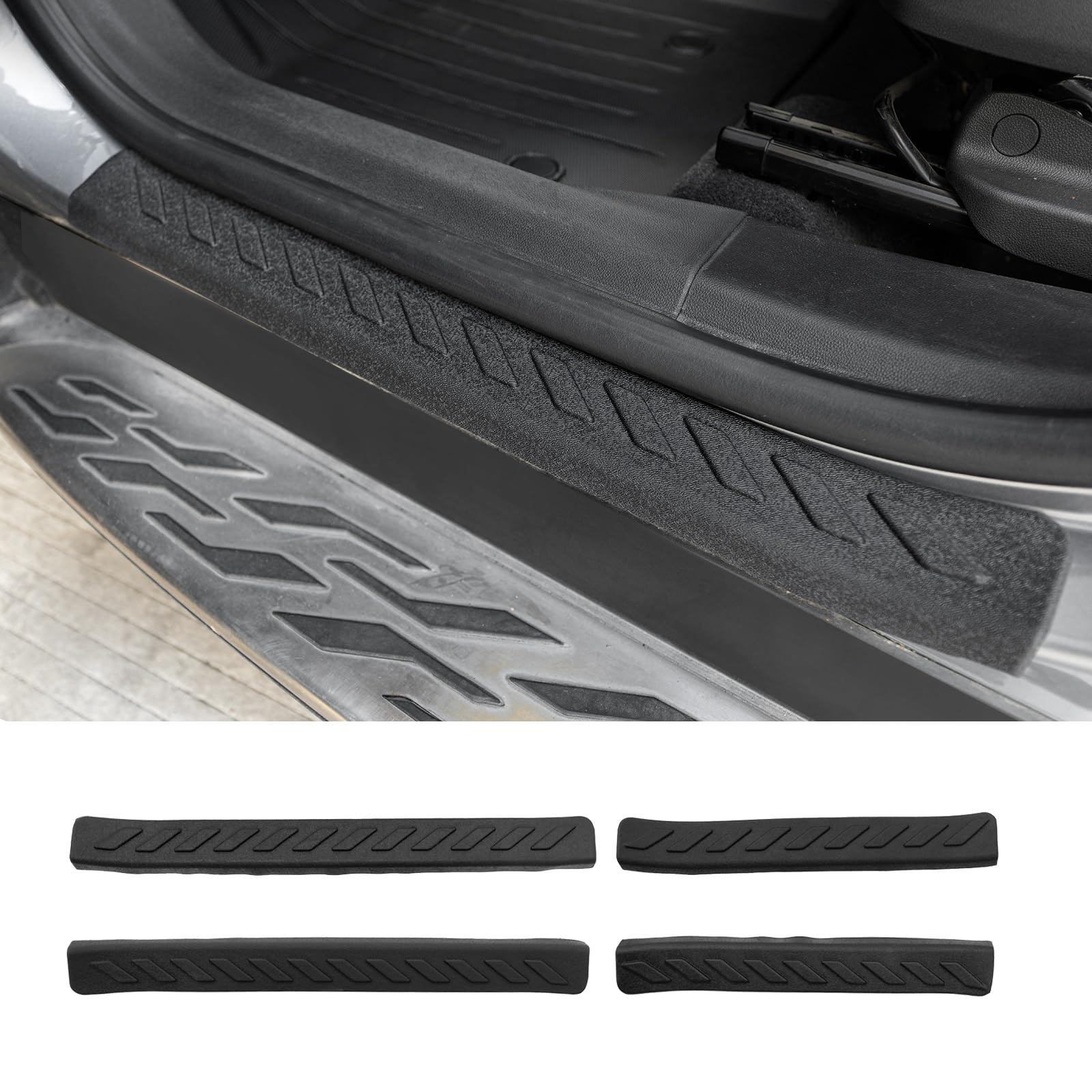 Maxzina Door Sill Protector Compatible with 2021-2025 Chevrolet Trailblazer Step Protector Side Edge Step Guard Car Door Dust Sh