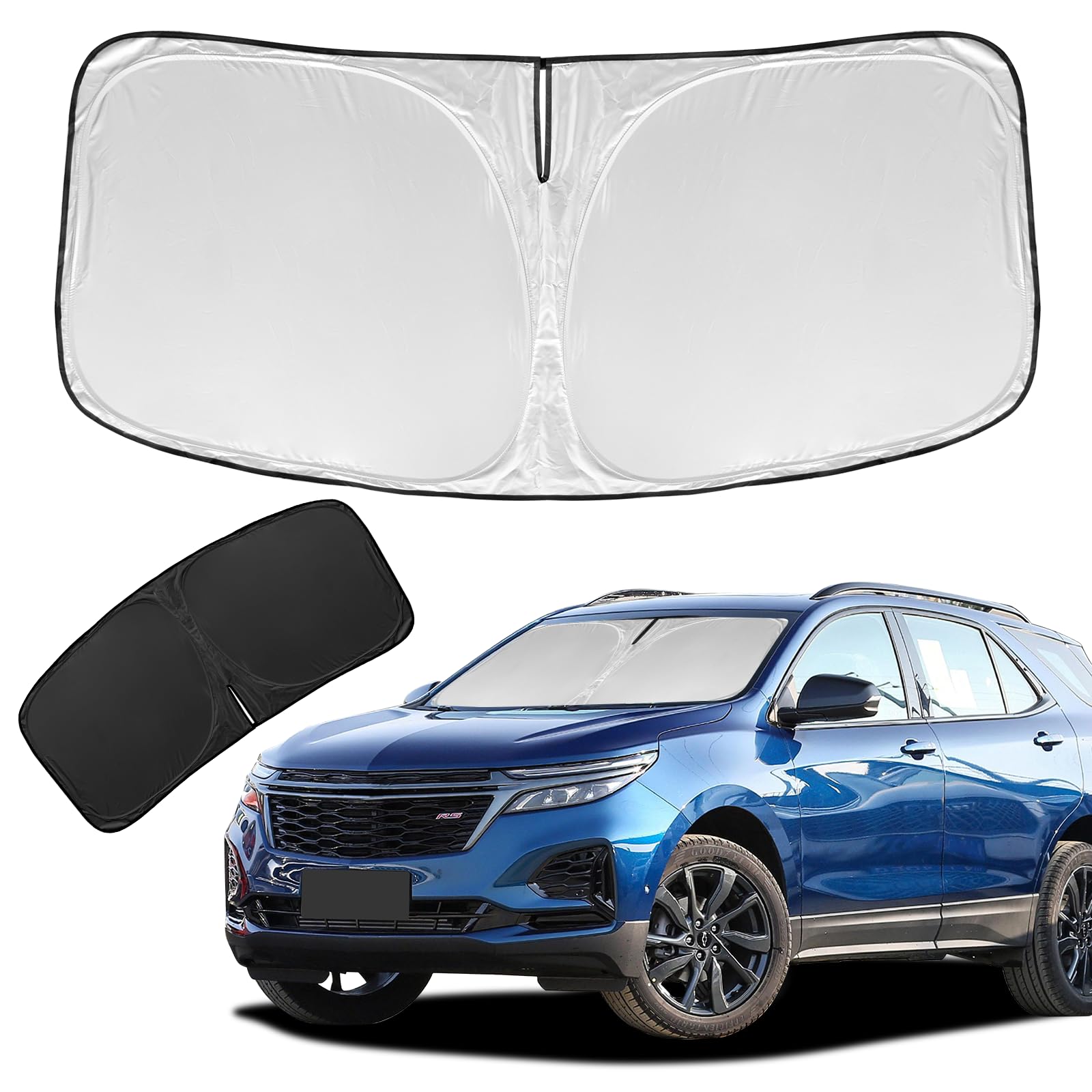 For Chevrolet Equinox 2018-2023 2024 Sun Shade Sunshade Windshield Cover - 4 Layers Front Window Shade For Chevy Custom Fit Sun 