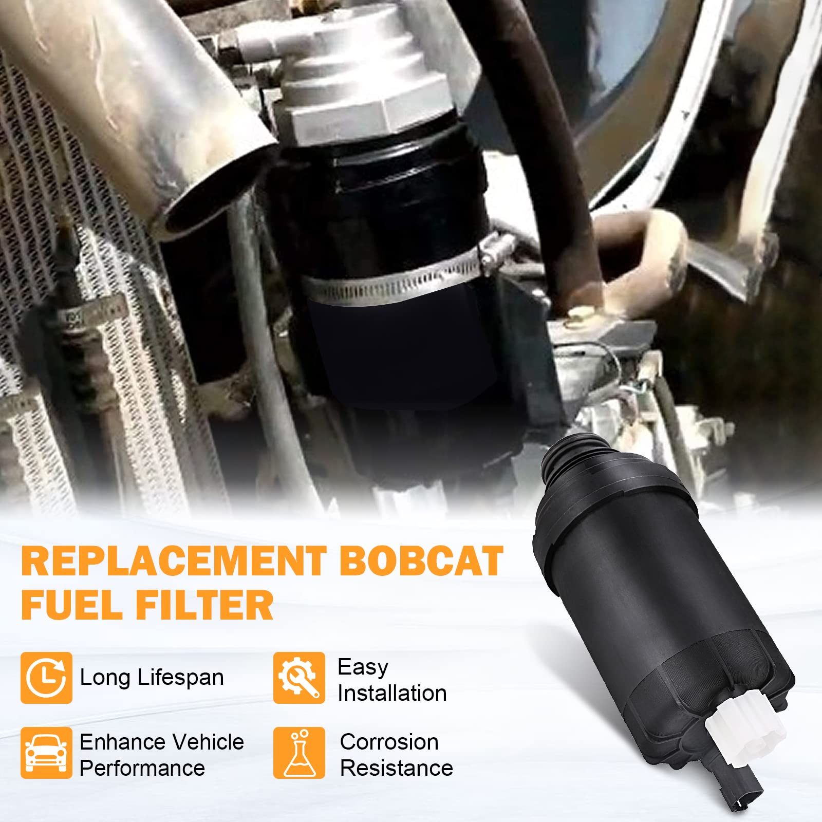 7023589 Bobcat Fuel Filter Water Separator for Bobcat Skid Steer T870 T770 T740 T750 T650 T630 T595 T590 T550 T450 S450 S510 S53