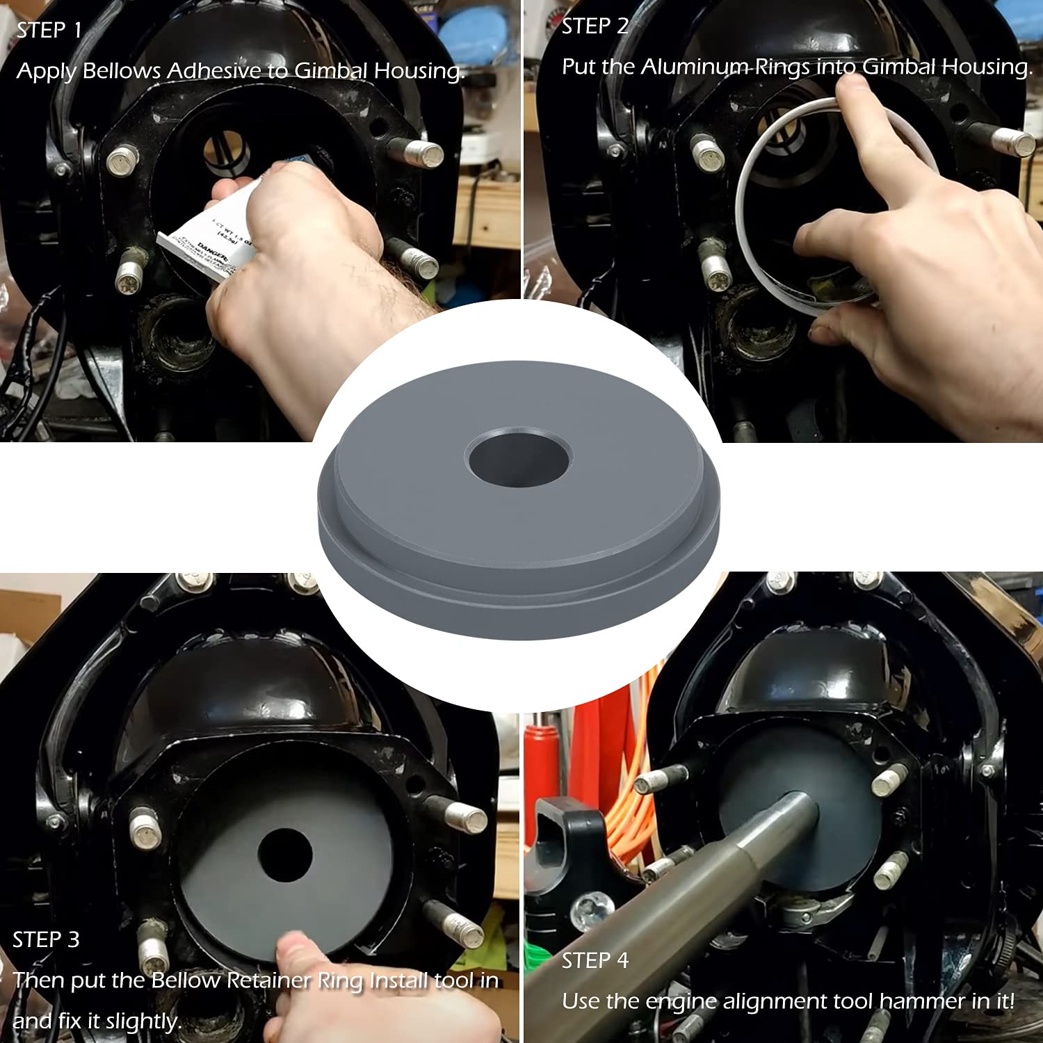 Bellow Retainer Ring Install Tool For Alpha 1 Gen 2, Bravo And Blackhawk U-Joint Bellows Replaces Mercruiser 91-818162, Merc