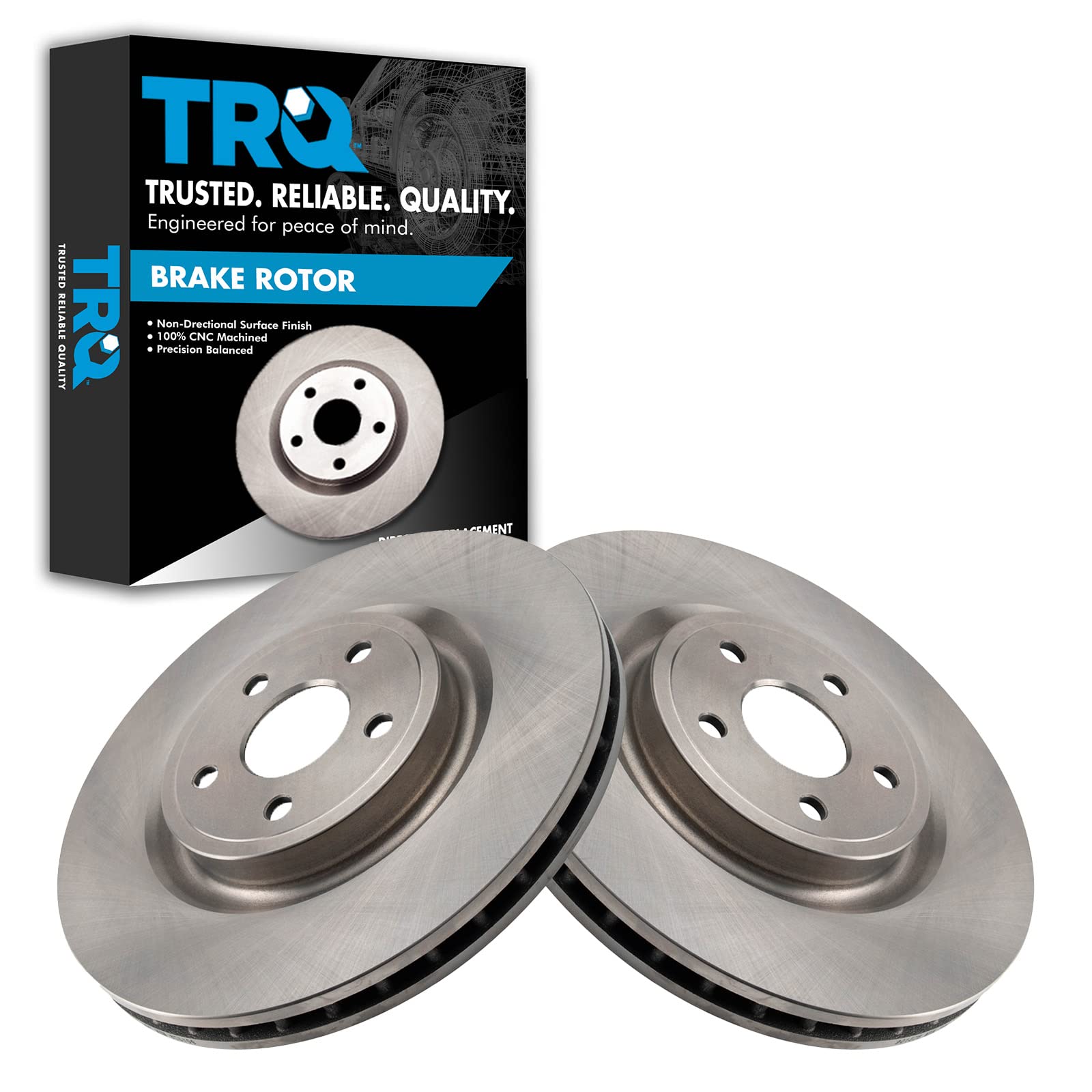 Trq Front Brake Rotors Set Vented Compatible With 2018-2020 Dodge Durango 2012-2020 Jeep Grand Cherokee