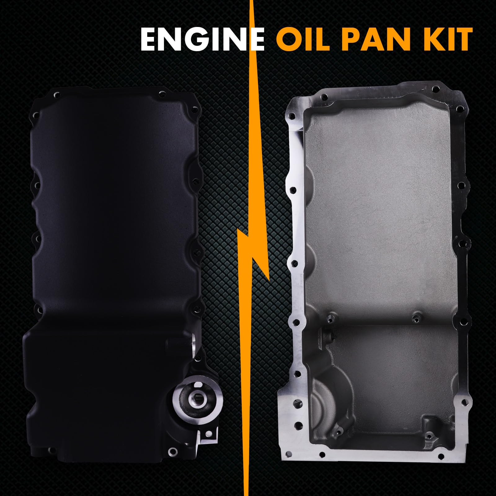 JGhyperX 302-1 81074 LS Swap Retrofit Engine Aluminum Oil Pan Kit Compatible with 1955-87 GM/Classic Car/Muscle Car/Trucks LS Ge