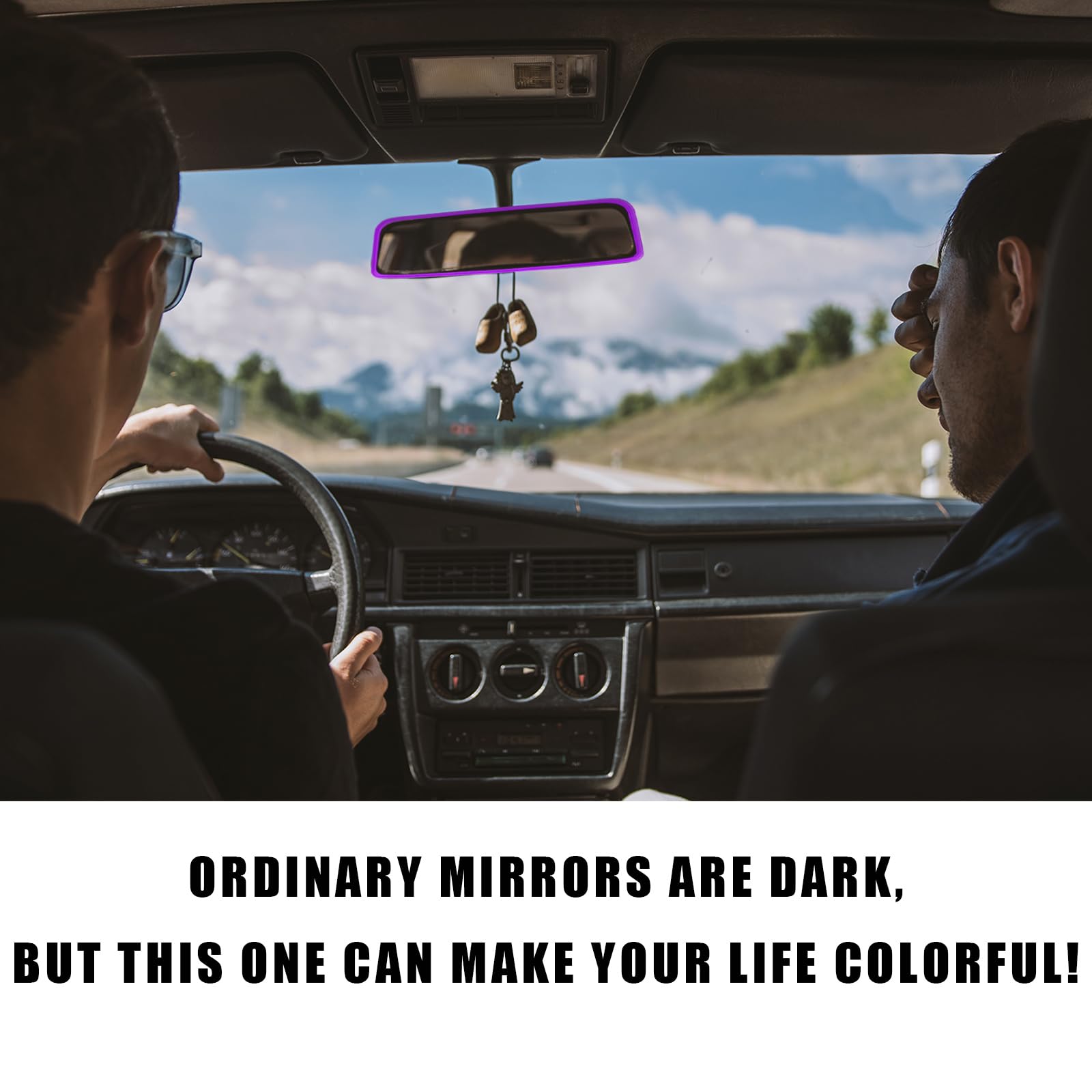 Suvnie Car Rear View Mirror Protector Frame, Silicone Auto Rearview Edge Protective Cover Compatible With Model 3 Y, Car Interio