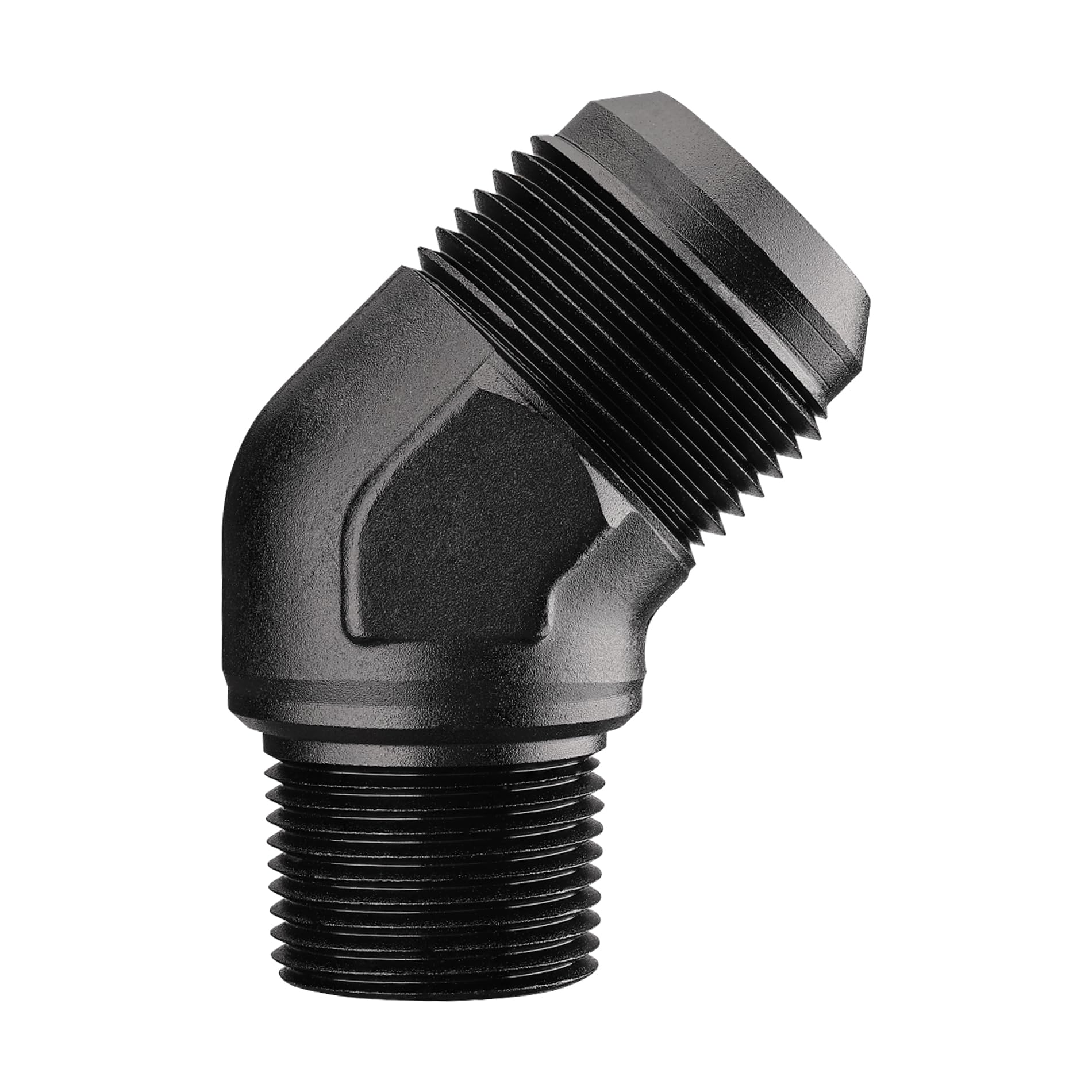 Evil Energy 16An Male Flare To 3/4'' Npt Pipe 45 Degree Fitting Adapter Aluminum Black