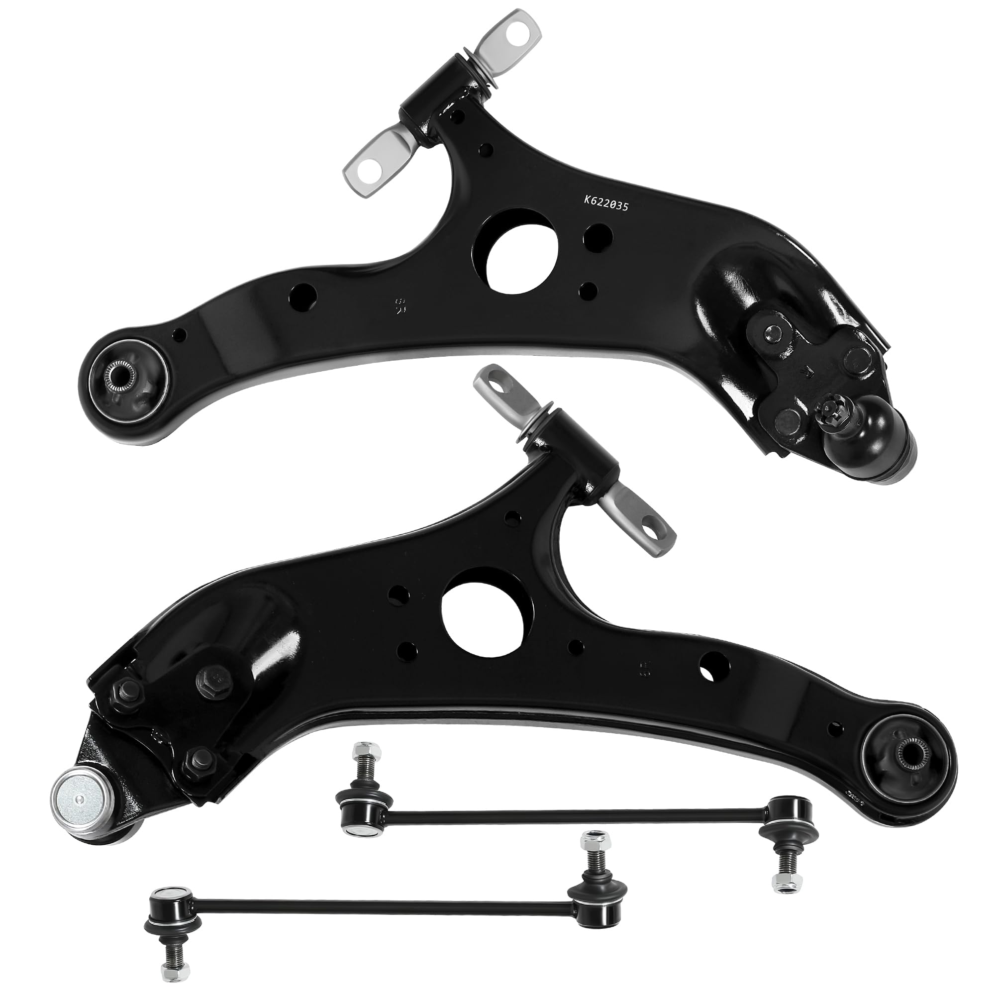 Autosaver88 Front Supension Kit Compatible With 2004-2010 Sienna-W/Control Arm W/Ball Joint, Sway Bar, Tie Rod Assembly