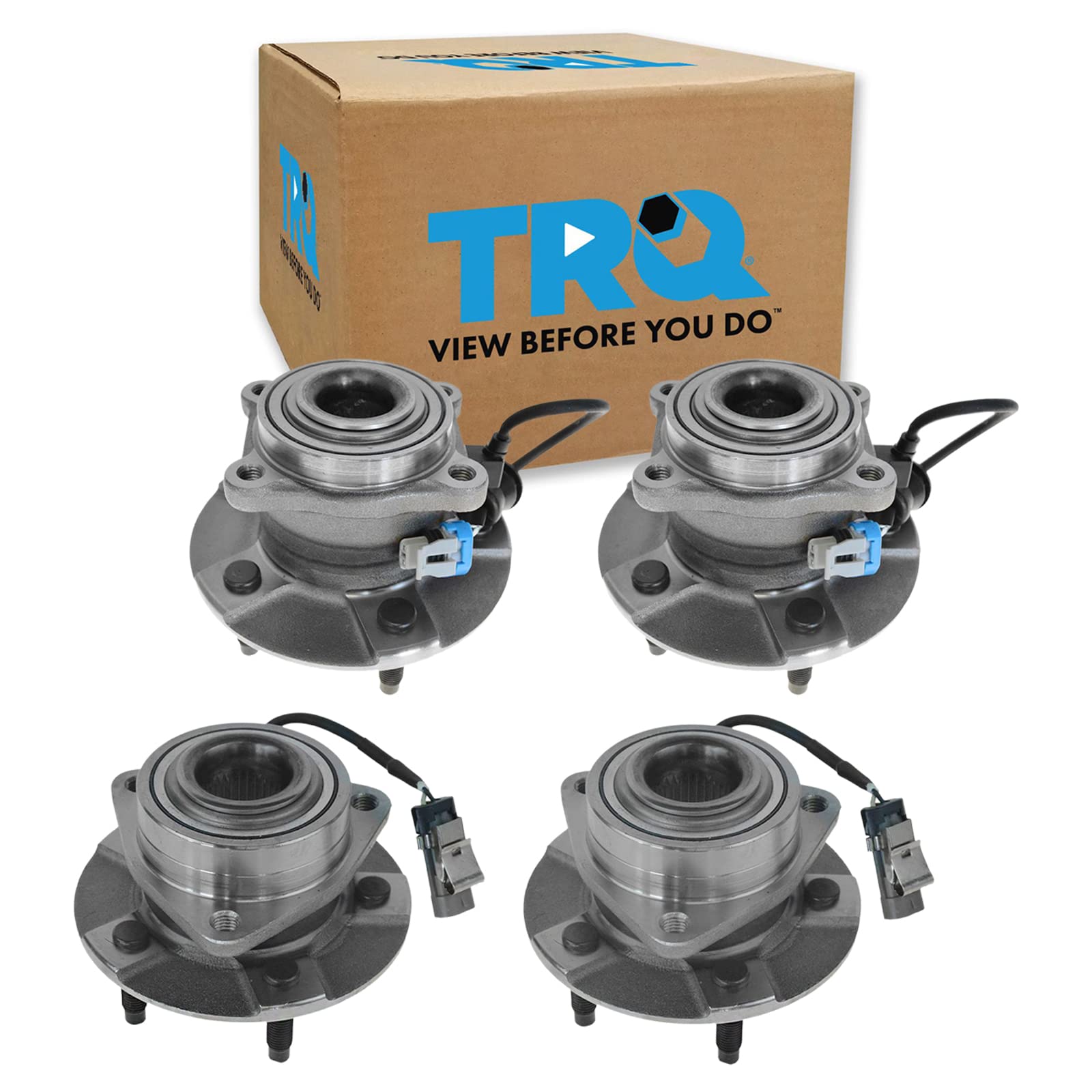 Trq Wheel Hub Bearings Assembly Set Compatible With 2005-2006 Chevrolet Equinox 2006 Pontiac Torrent 2002-2007 Saturn Vue