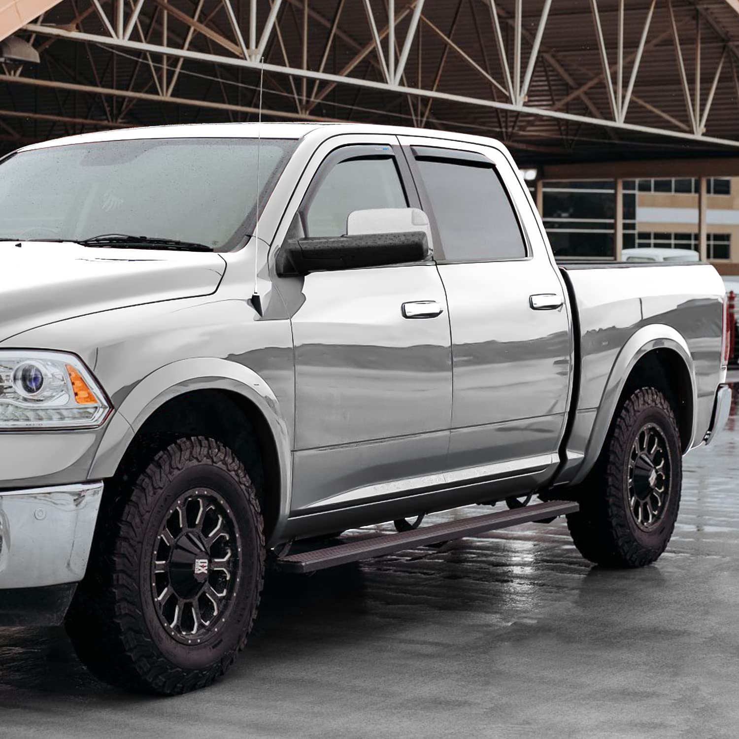 CLIM ART in-Channel Incredibly Durable Rain Guards for Dodge RAM 2500 3500 2019-2023 Crew Cab, Original Window Deflectors,Vent D